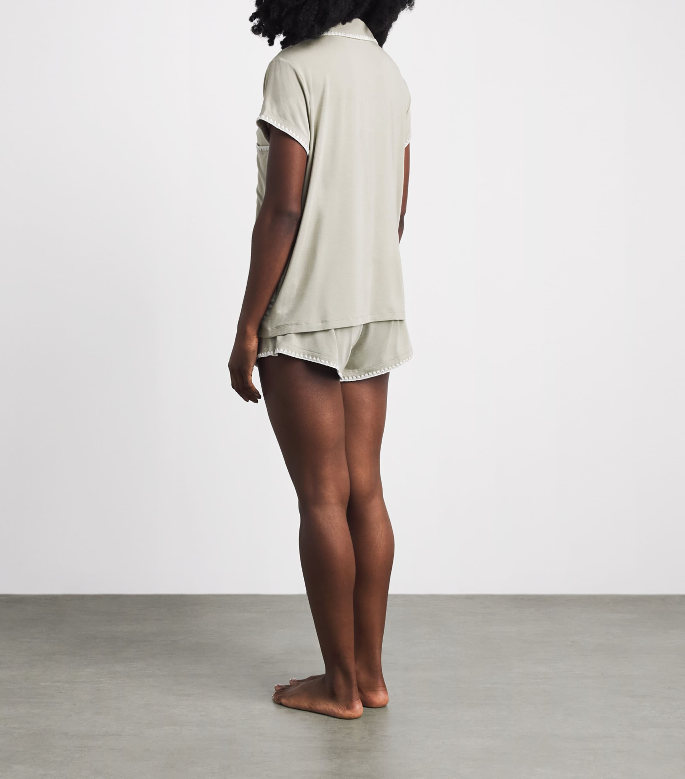 Eberjey Womens Frida Short Pyjama Set Sandstone/ivory Image 4