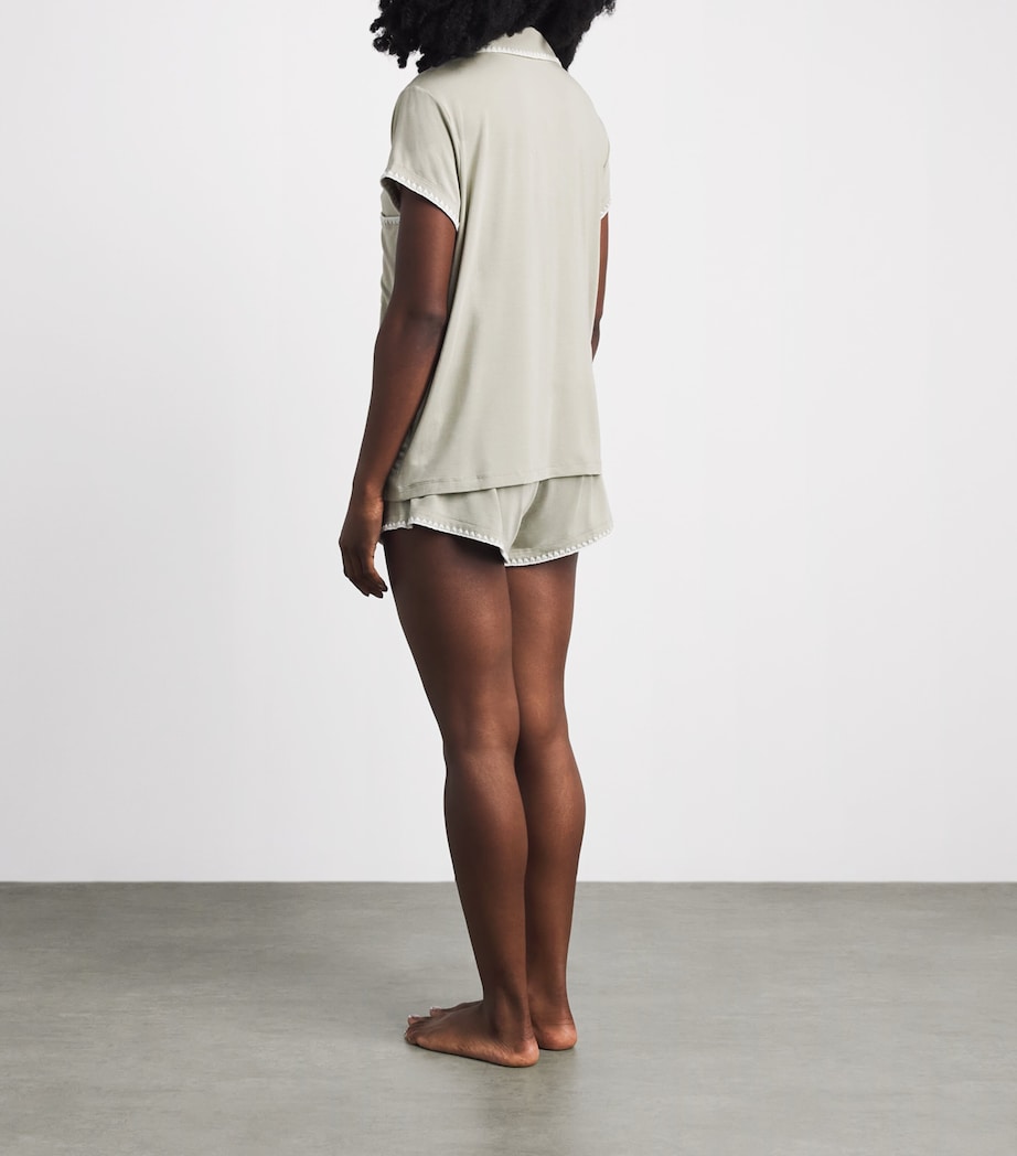 Eberjey Womens Frida Short Pyjama Set Sandstone/ivory Image 4