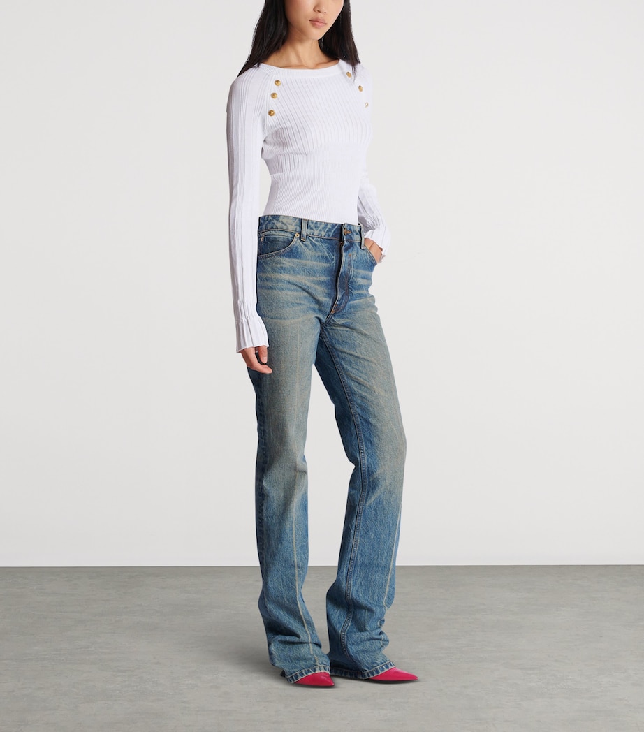 Faded Flared Jeans 6AW BLEU JEAN D+LAV+ Image 2