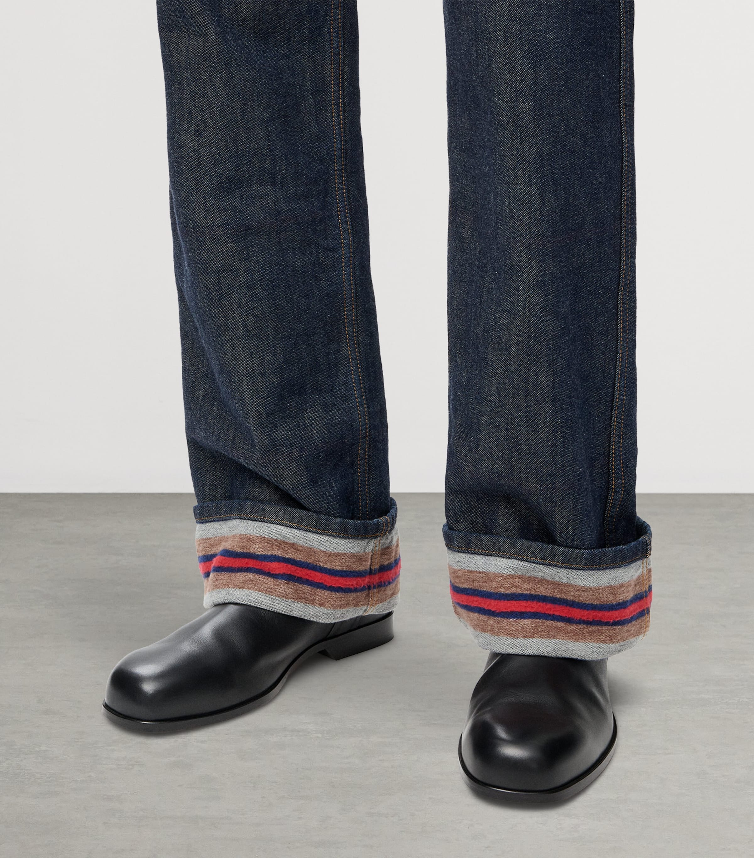 Leather Bobine Ankle Boots BLACK Image 2