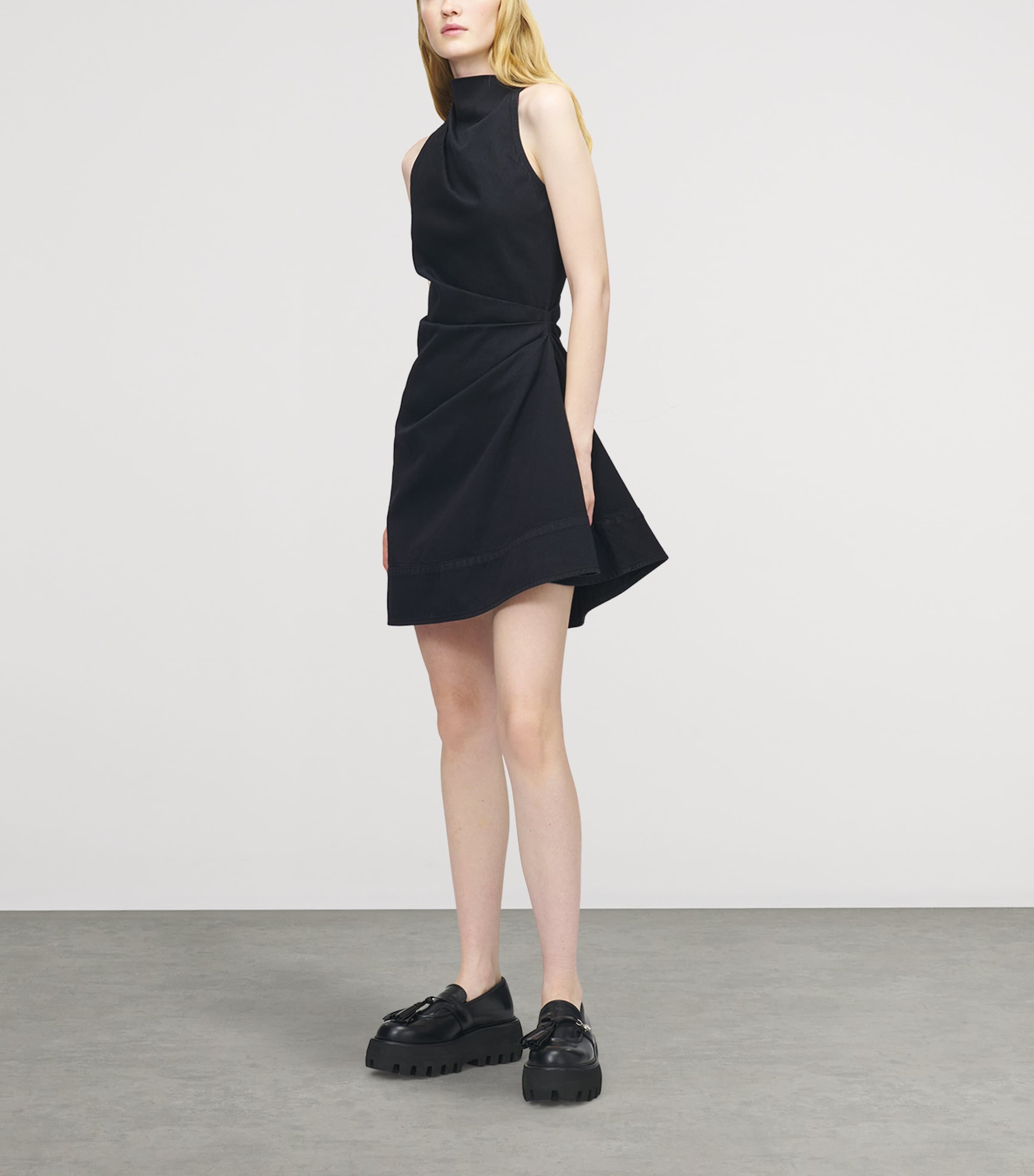 Cotton Asymmetric Mini Dress 1000 Image 2