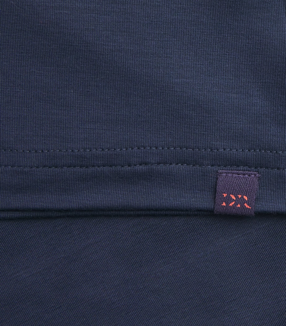 Derek Rose Womens Micro Modal Lara Pyjama Top Navy Image 6