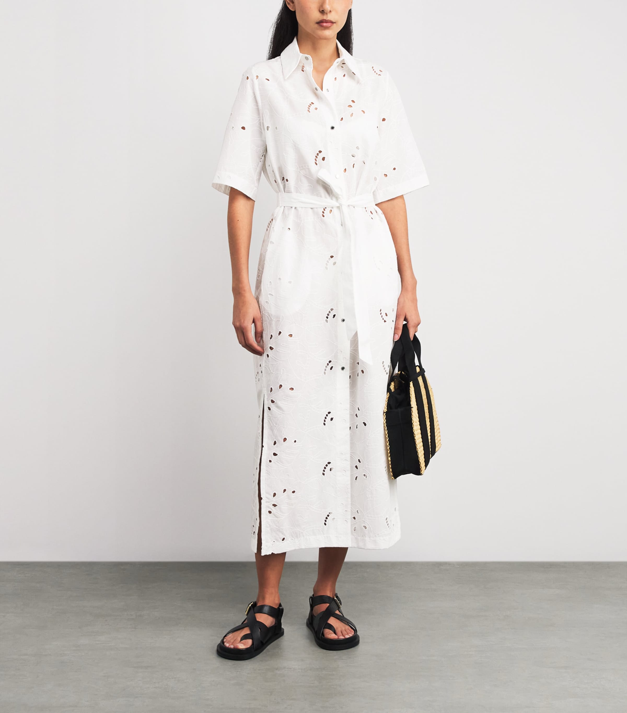 Broderie Lace Shirt Dress 000 BLANC/WHITE Image 2