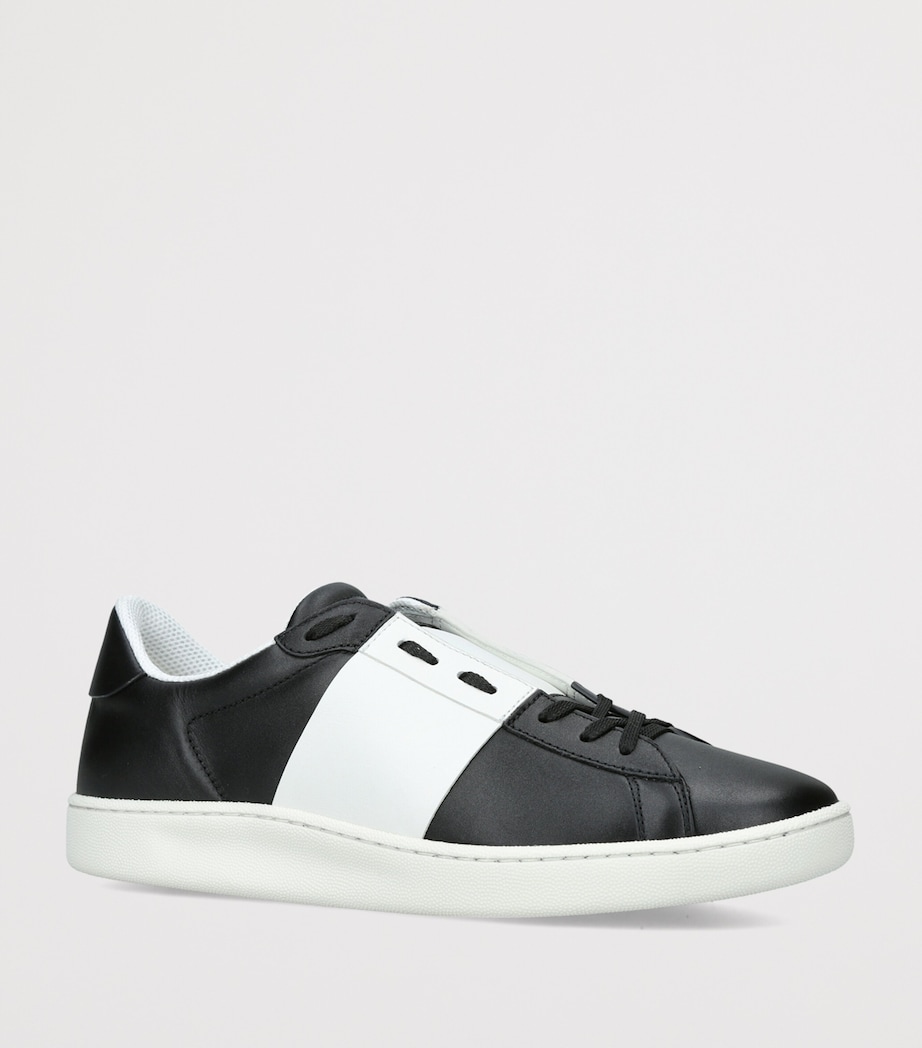 Valentino Garavani Leather Open Royco Sneakers Blk/white Image 3