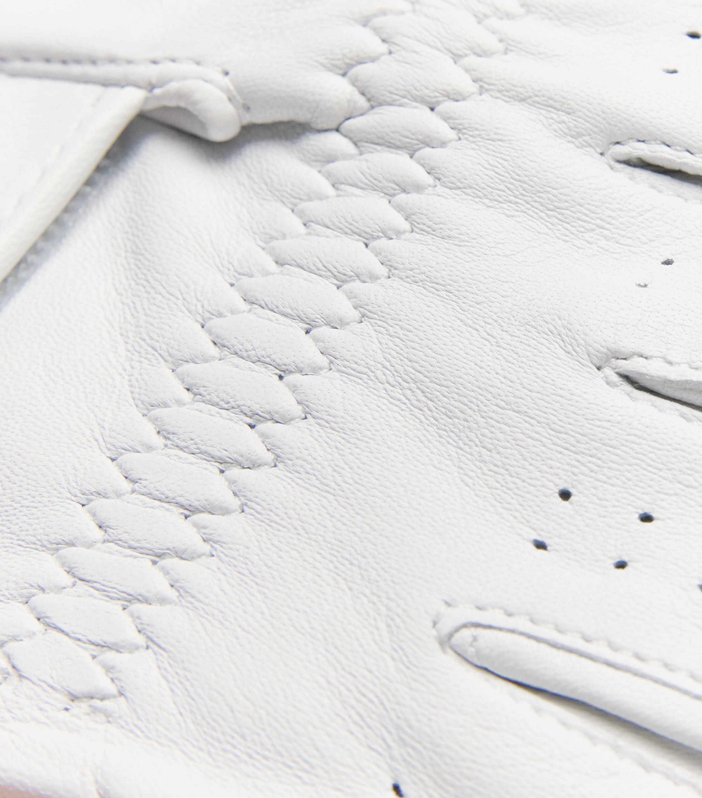 Leather Golfing Left Glove WHITE Image 4
