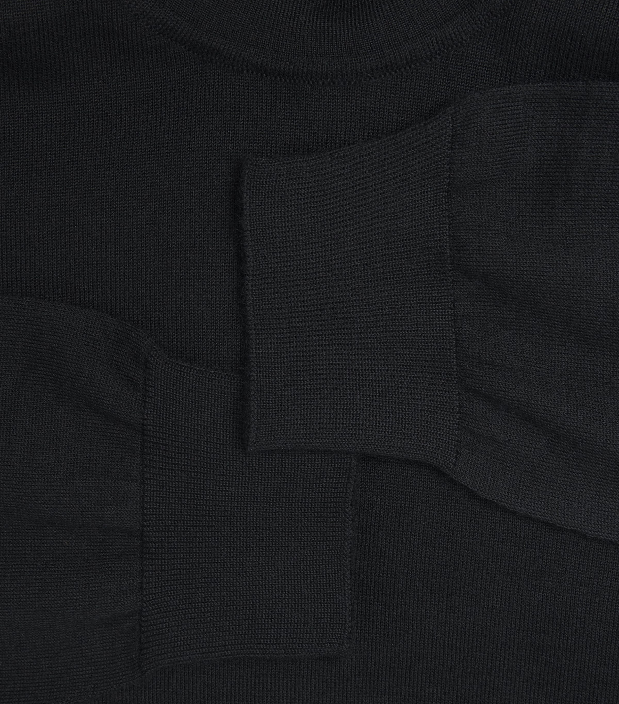 Johnstons Of Elgin Mens Superfine Cashmere Rollneck Sweater Black Image 6