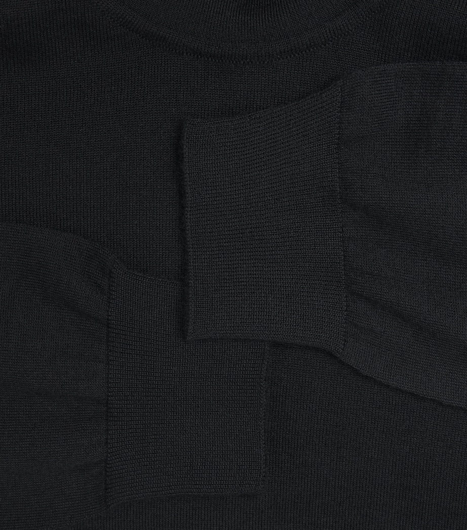 Johnstons Of Elgin Mens Superfine Cashmere Rollneck Sweater Black Image 6