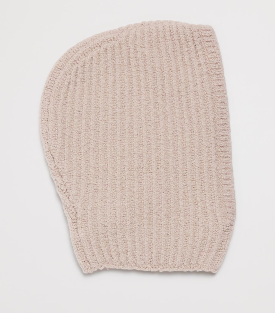 Cashmere Ribbed Balaclava N45BEIGE - MOON Image 2