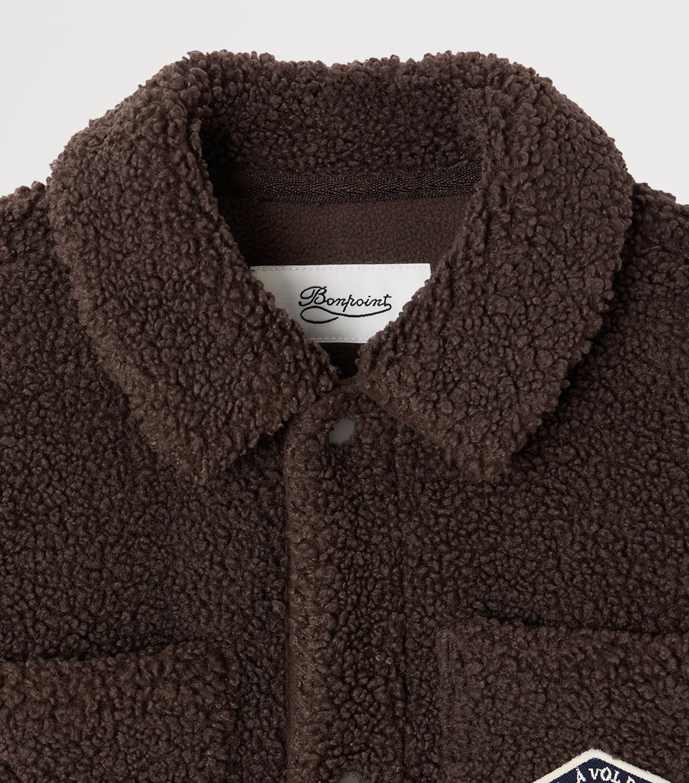 Bonpoint Teddy Collared Jacket (4-8 Years) Reglisse Image 3