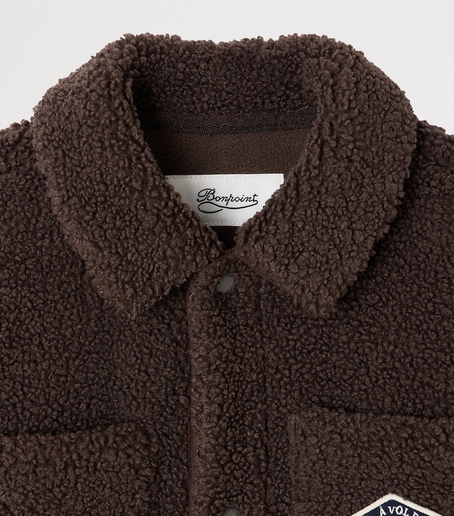 Bonpoint Teddy Collared Jacket (4-8 Years) Reglisse Image 3