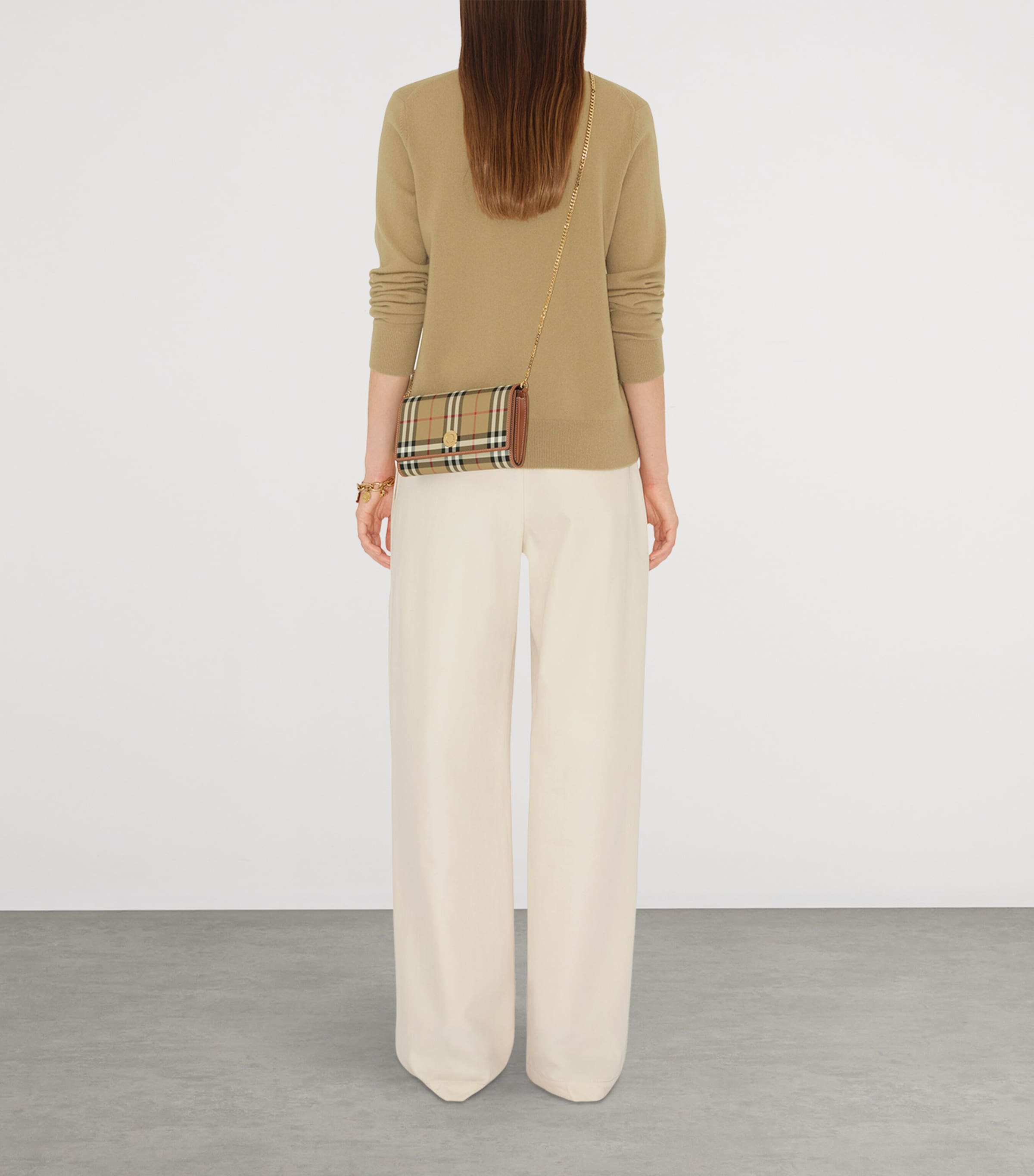 Check Chain Wallet VNTG CHK/BRIAR BROWN Image 3