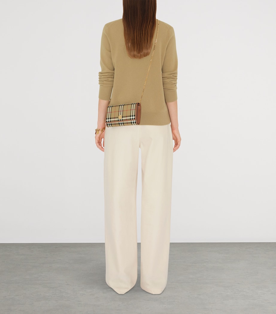 Check Chain Wallet VNTG CHK/BRIAR BROWN Image 3