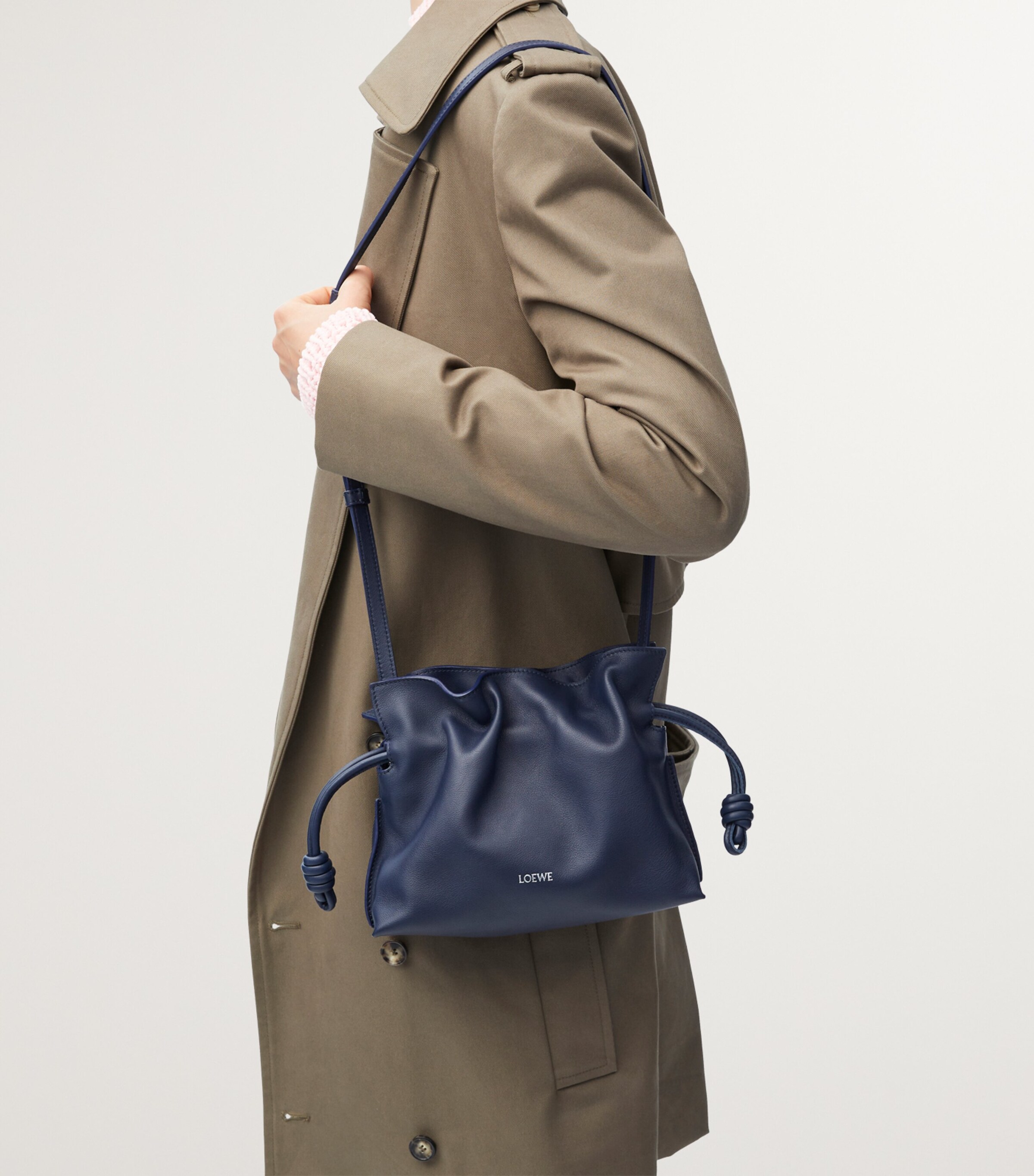 LOEWE Mini Leather Flamenco Purse Abyss Blue Image 8