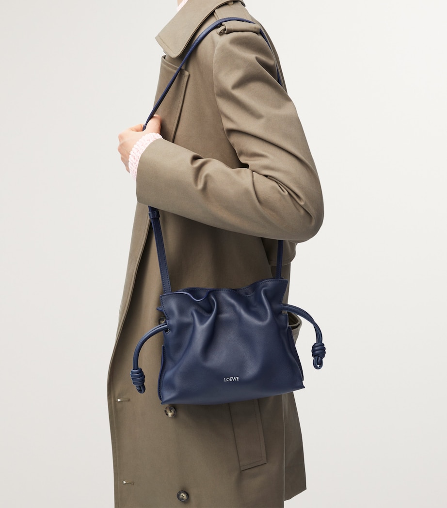 LOEWE Mini Leather Flamenco Purse Abyss Blue Image 8