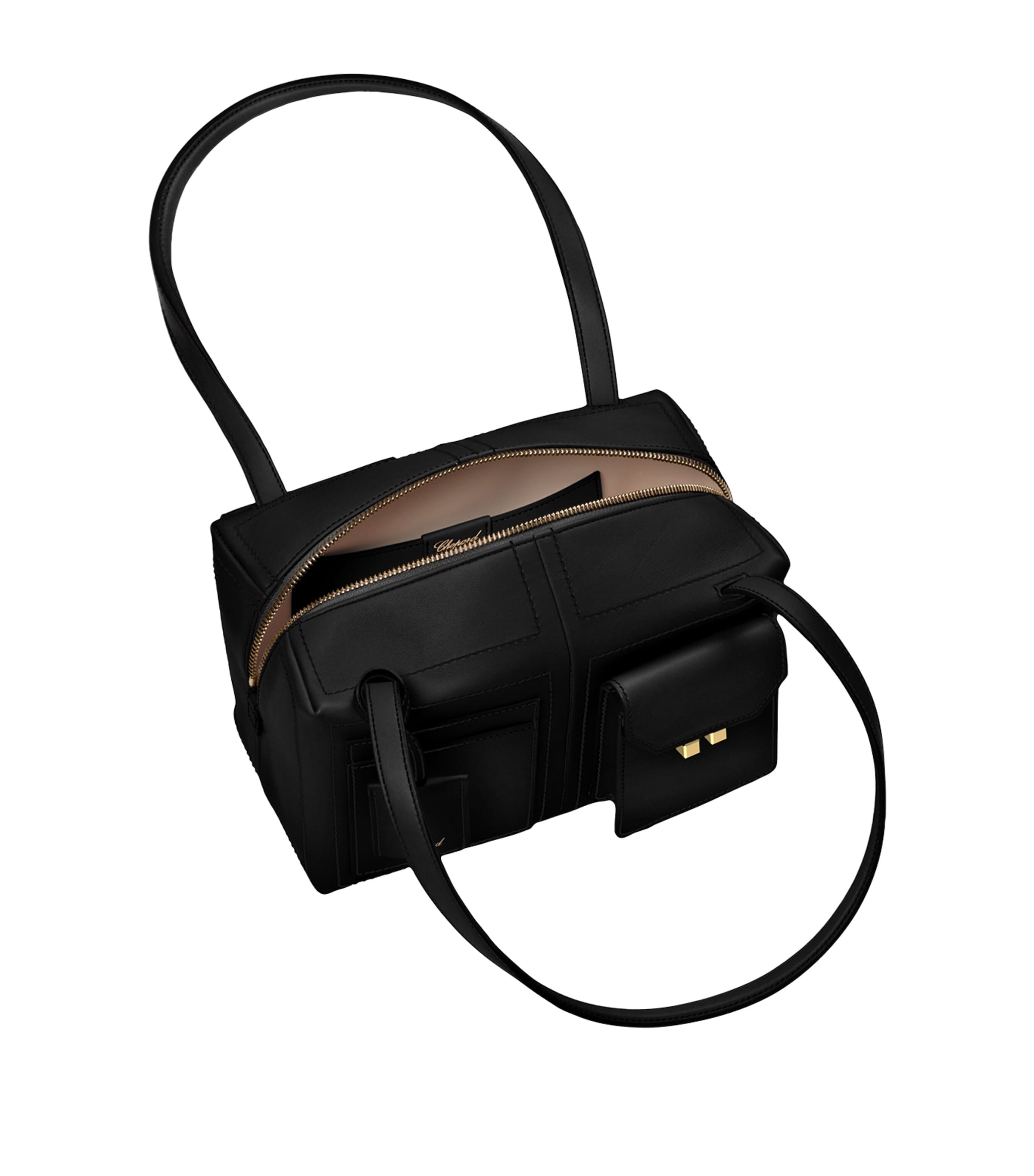 Chopard Leather Ice Cube Shoulder Bag Black Image 6