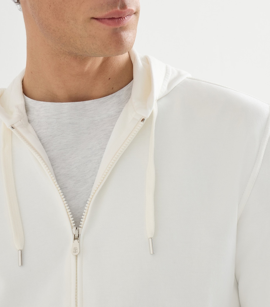 Brunello Cucinelli Mens Cotton-Blend Zip-Up Hoodie Image 6