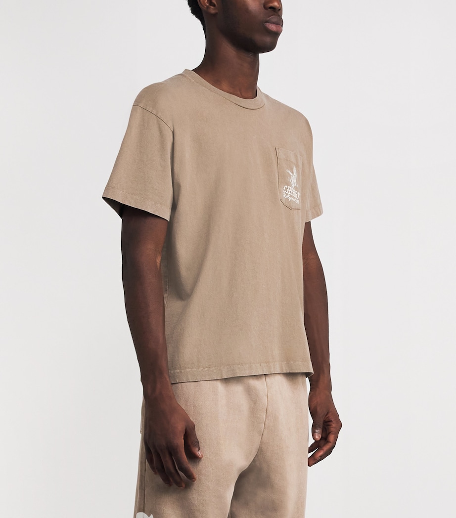 Cotton Hollywood Print T-Shirt TAN Image 3