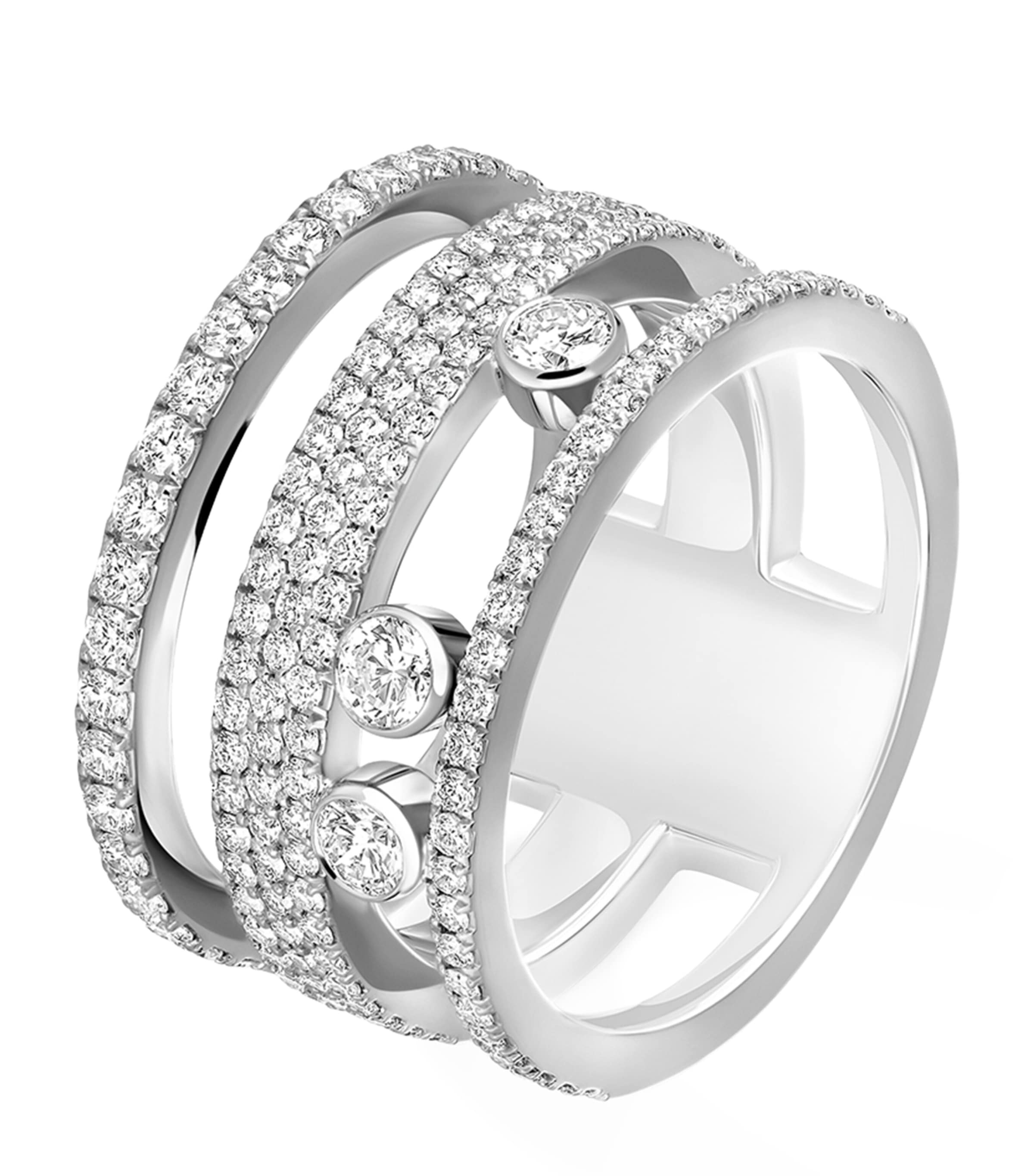 Messika Move Romane White Gold and Diamond Large Ring (1.00ct) White Gold Image 1