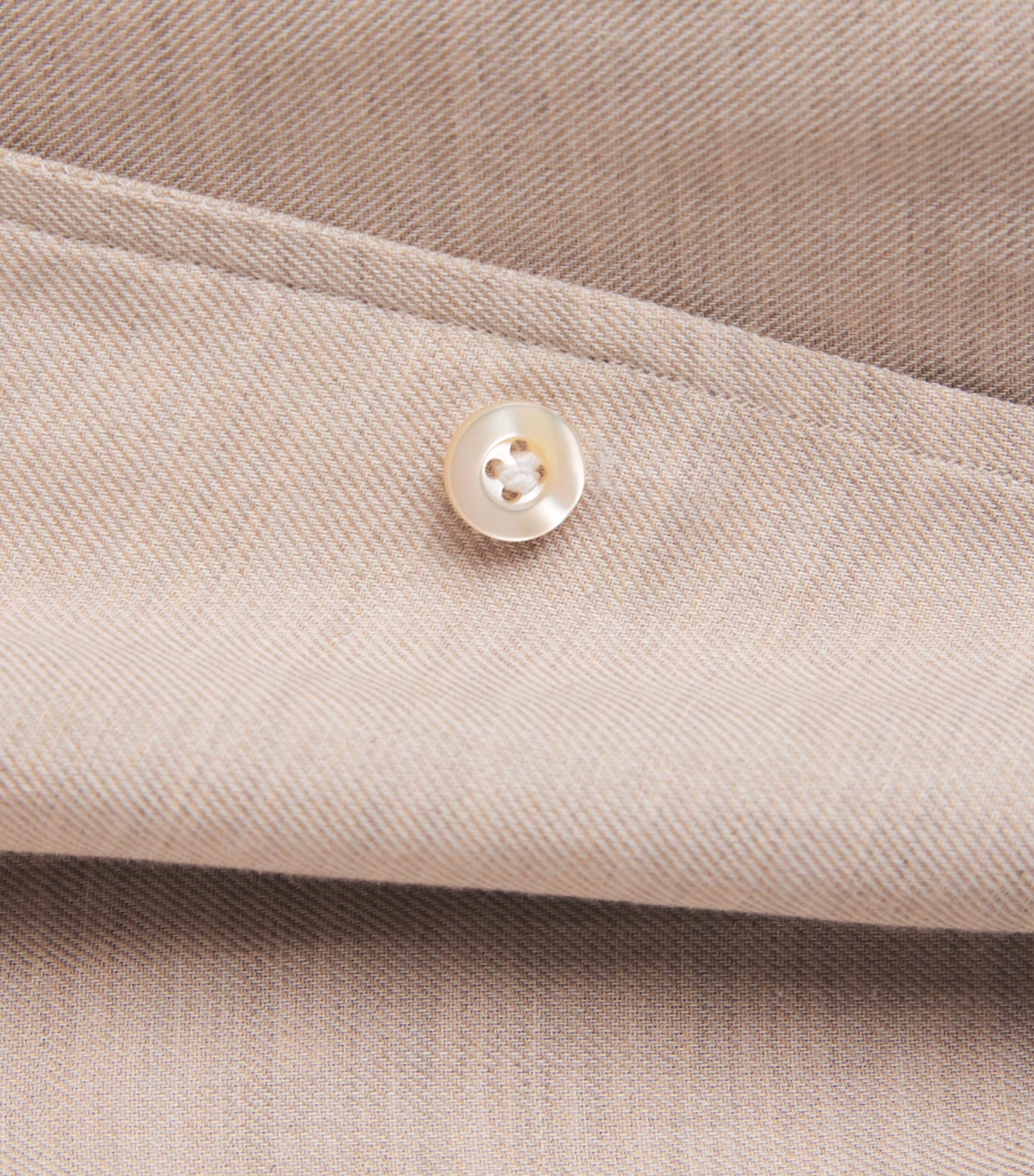 100HANDS Mens Cotton-Cashmere Shirt Soft Beige Image 6