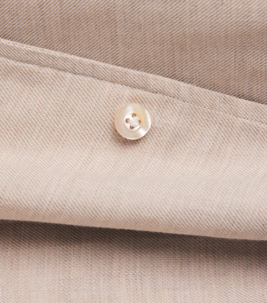 100HANDS Mens Cotton-Cashmere Shirt Soft Beige Image 6