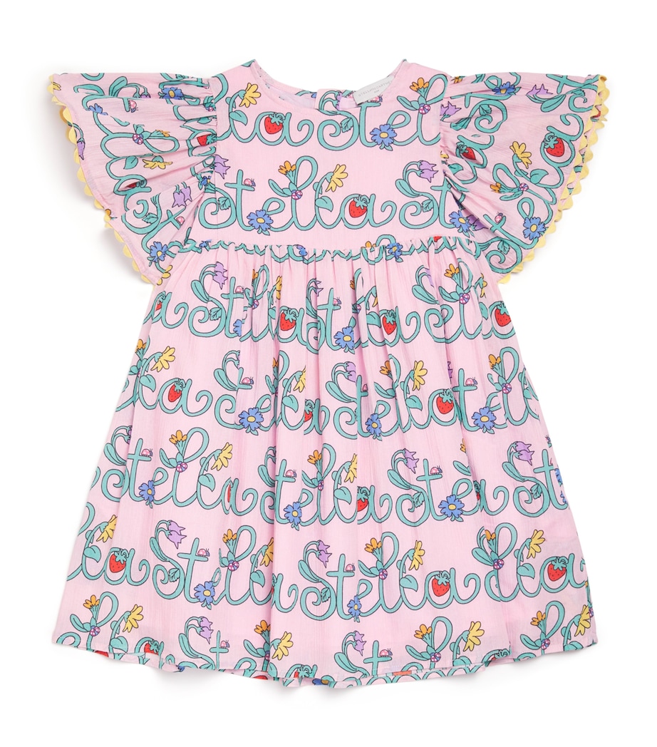 Cotton Logo Print Dress (3-14+ Years) 51RMCROSA/MULTICOLOR Image 1