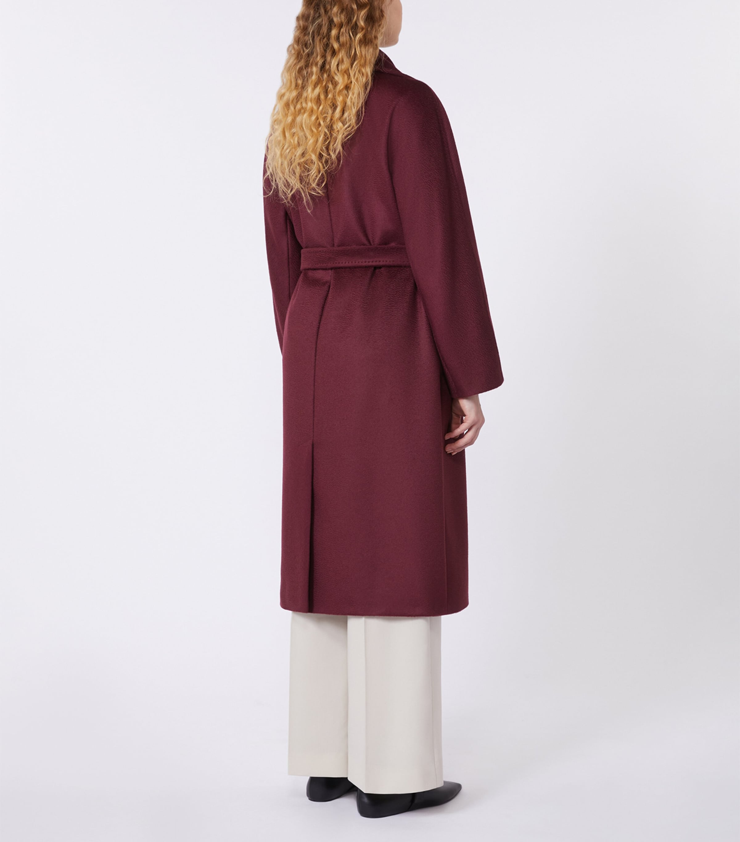 Virgin Wool Wrap Coat BORDEAUX Image 4