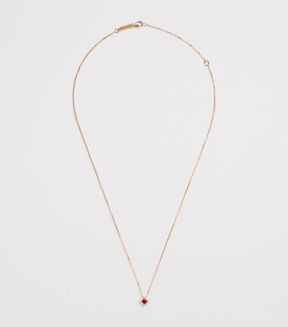 Suzanne Kalan Rose Gold Ruby and Diamond Mini Princess Pendant Necklace Rg/r Image 3