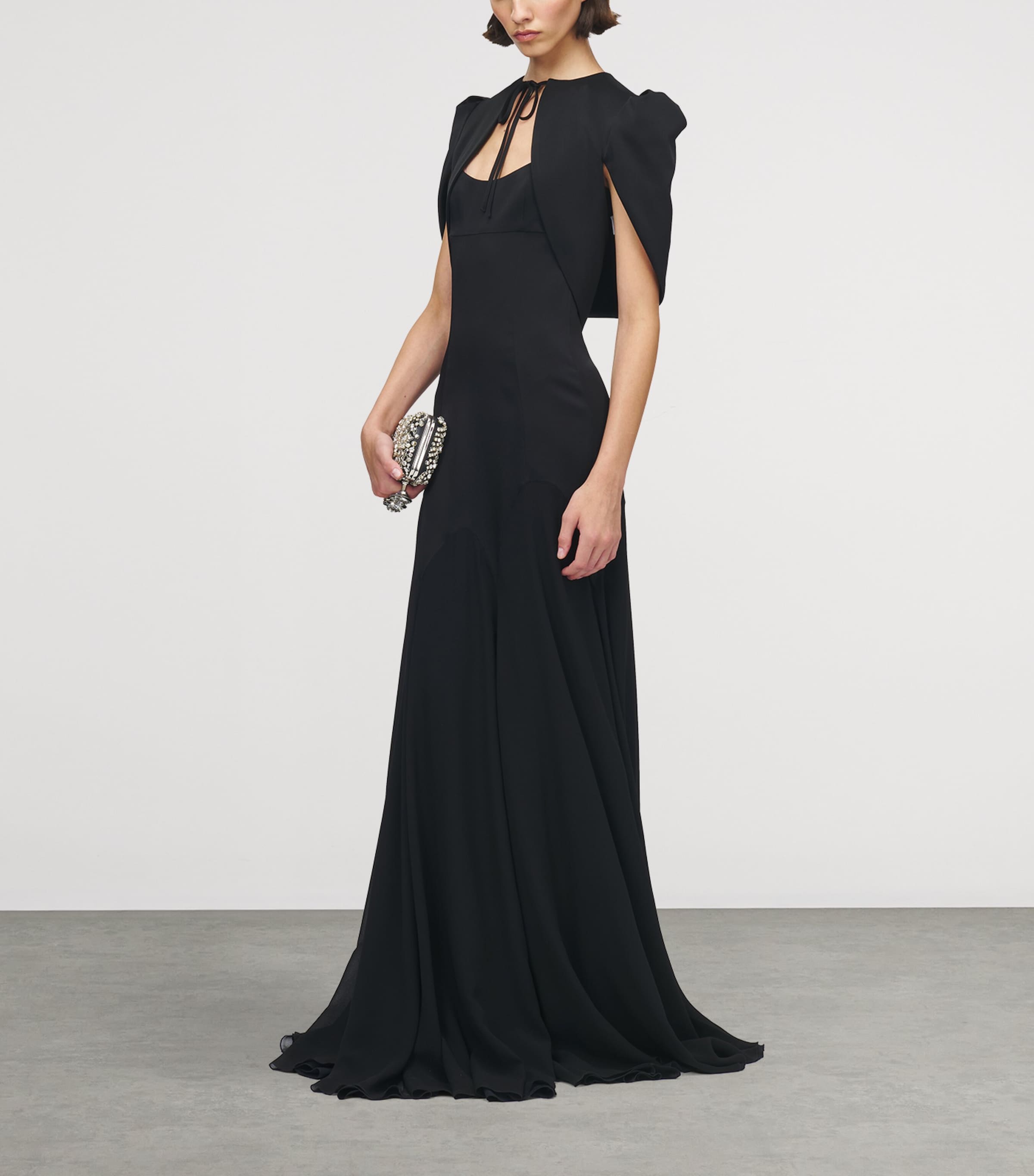 Crepe Cropped Jacket 1000 Image 3