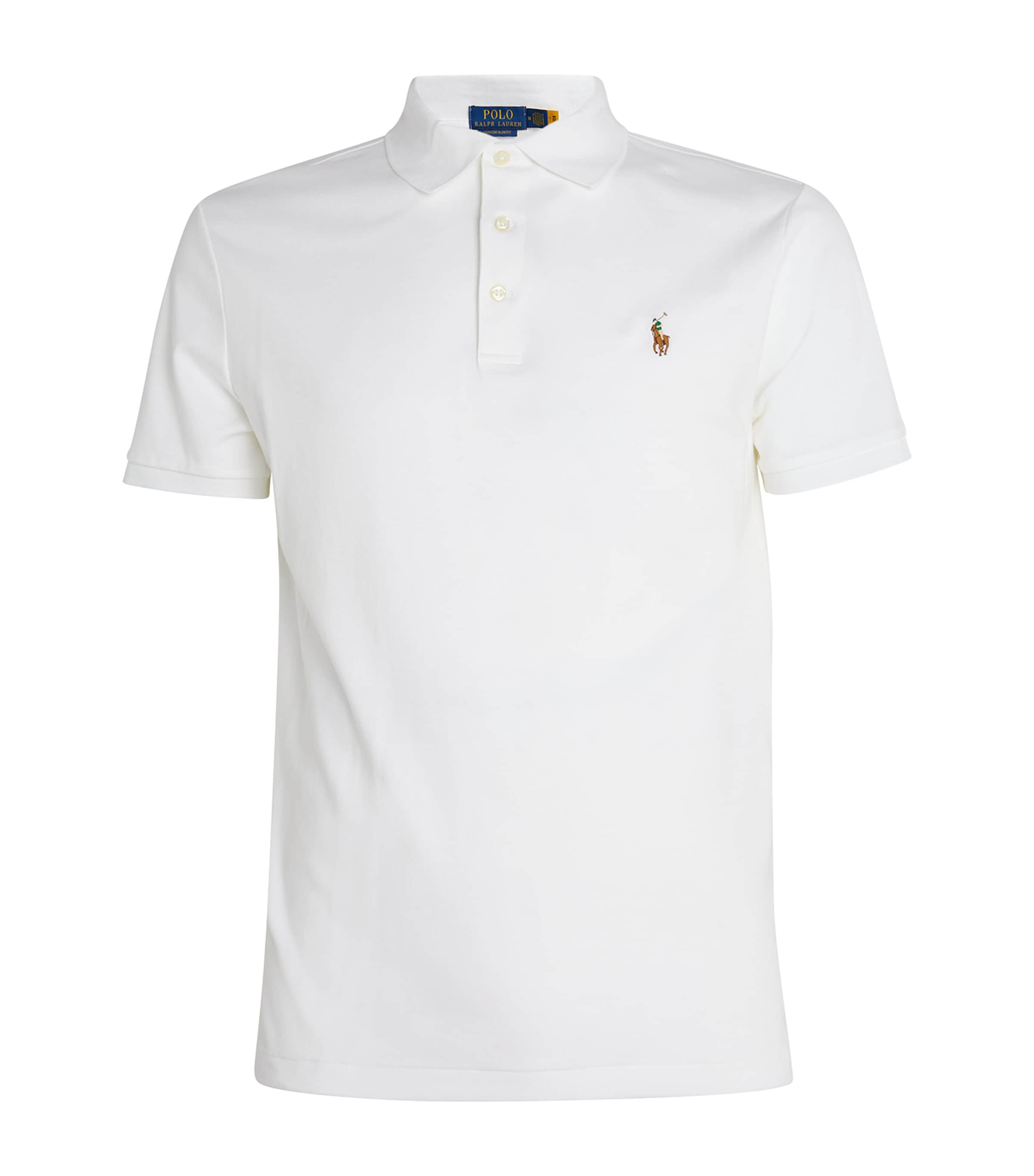 Polo Ralph Lauren Short Sleeve Cotton Polo Shirt In White