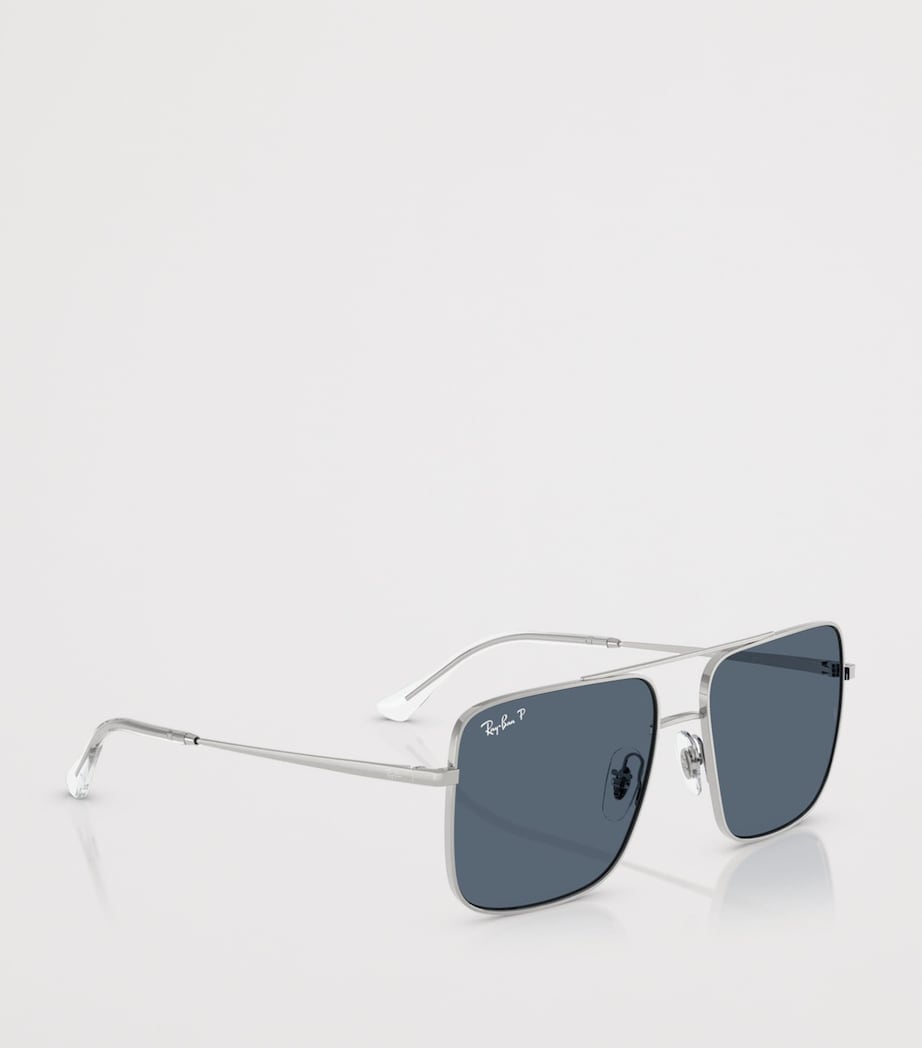 Ray-Ban RB3758 Ari Bio-Based Square Sunglasses Silver Image 6