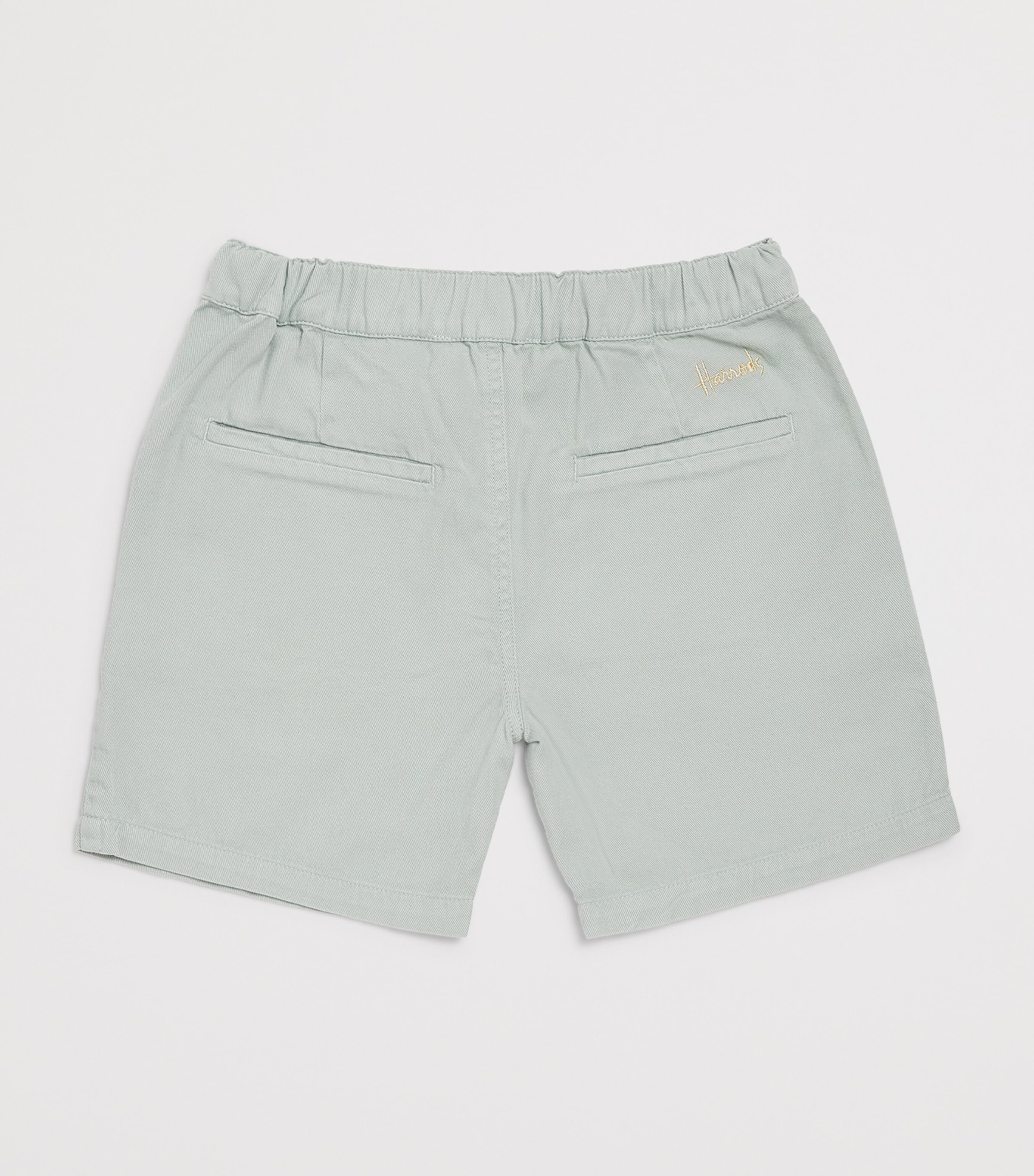 Harrods Cotton Logo Chino Shorts (4-16 Years) Green Image 2