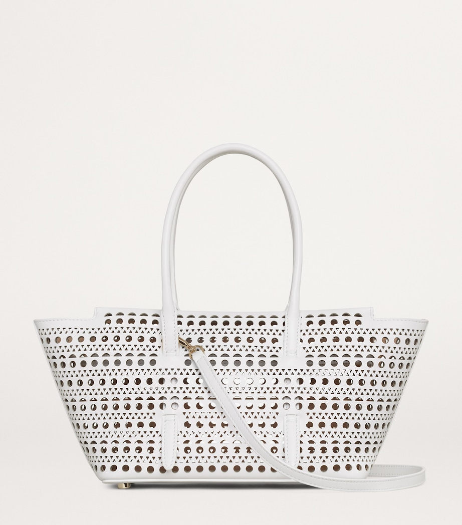 Alaïa Leather Neo Mina 20 Shoulder Bag Blanc Optique Image 2