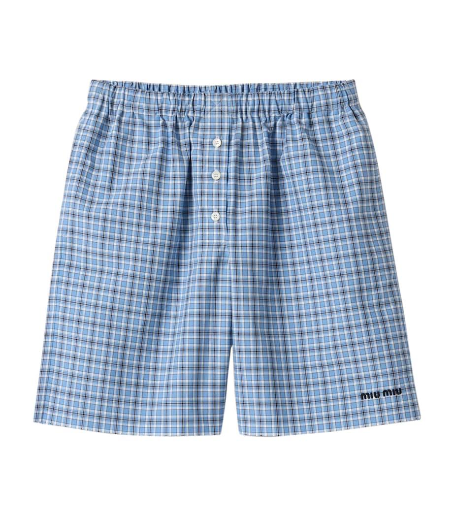Cotton Poplin Check Shorts F0QY6 Image 1