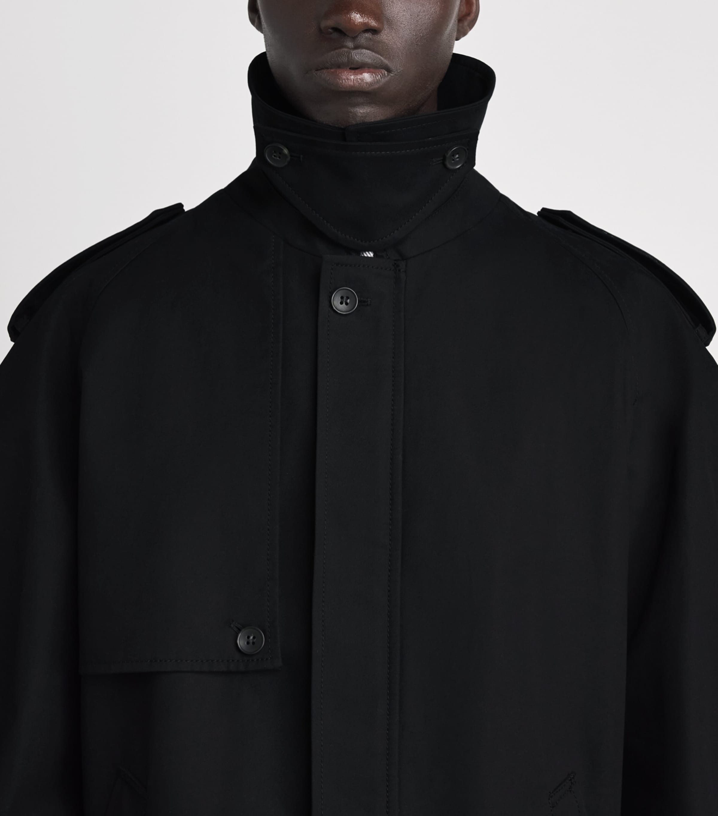 MM6 Maison Margiela Mens Cotton Twill Jacket Black Image 3