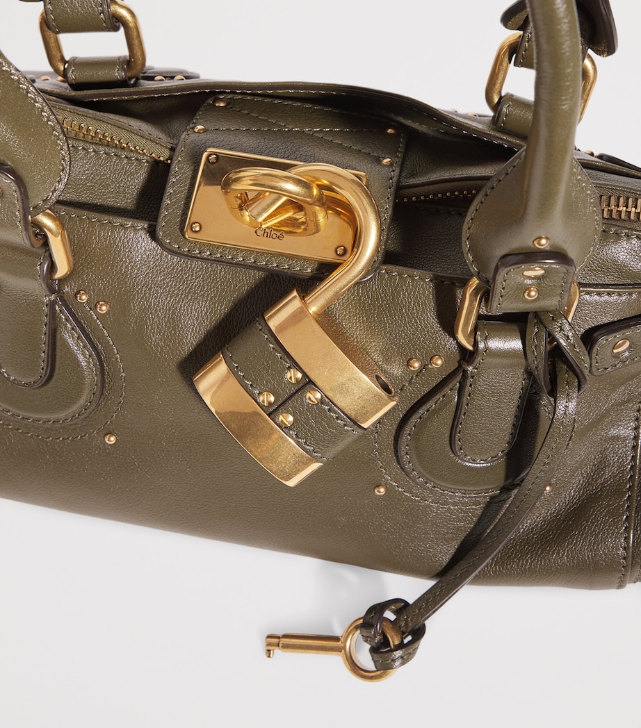 Medium Leather Spin Tote Bag WINTER IVY Image 6