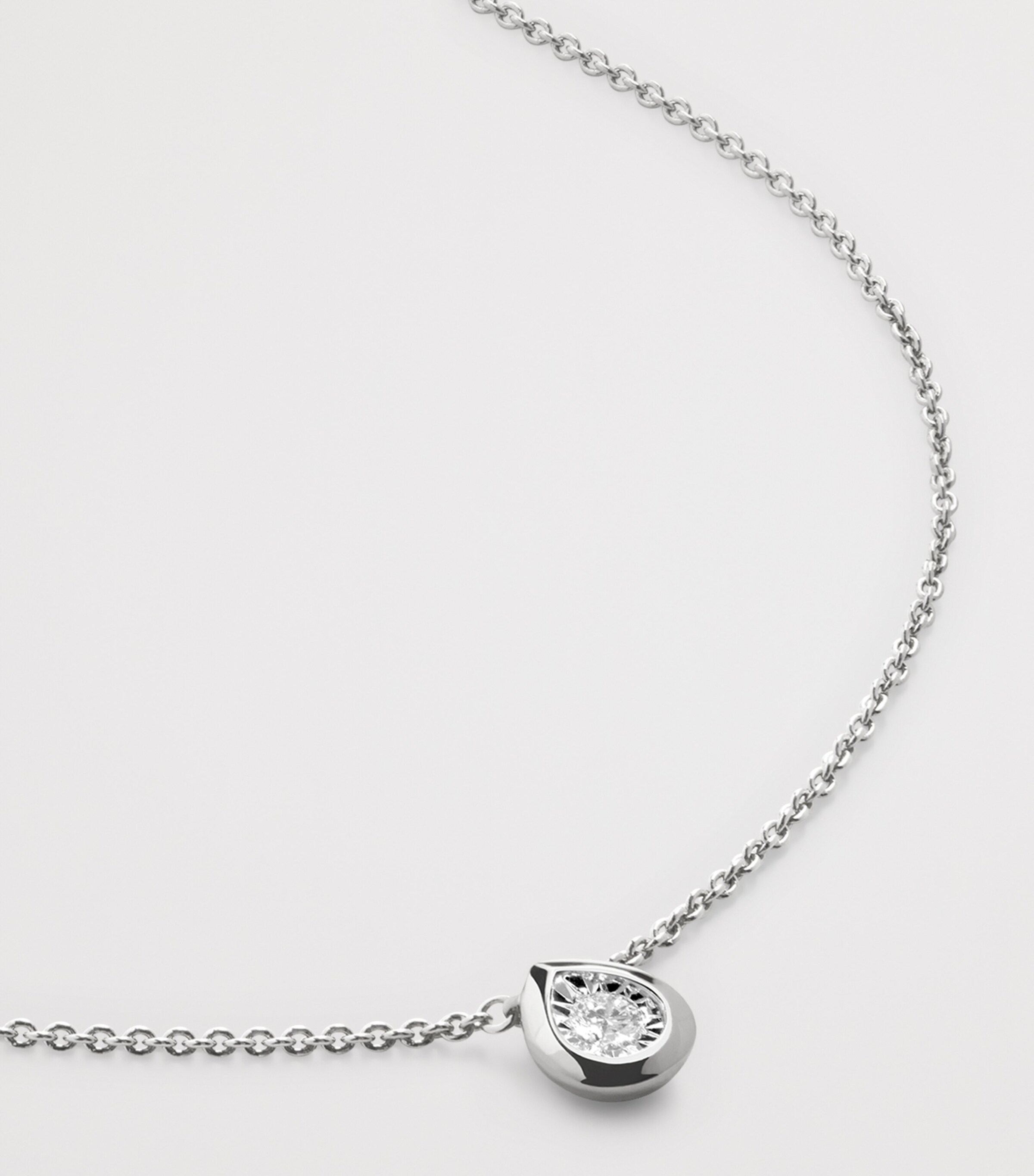 Monica Vinader Sterling Silver and Diamond Necklace Sterling Silver Image 2