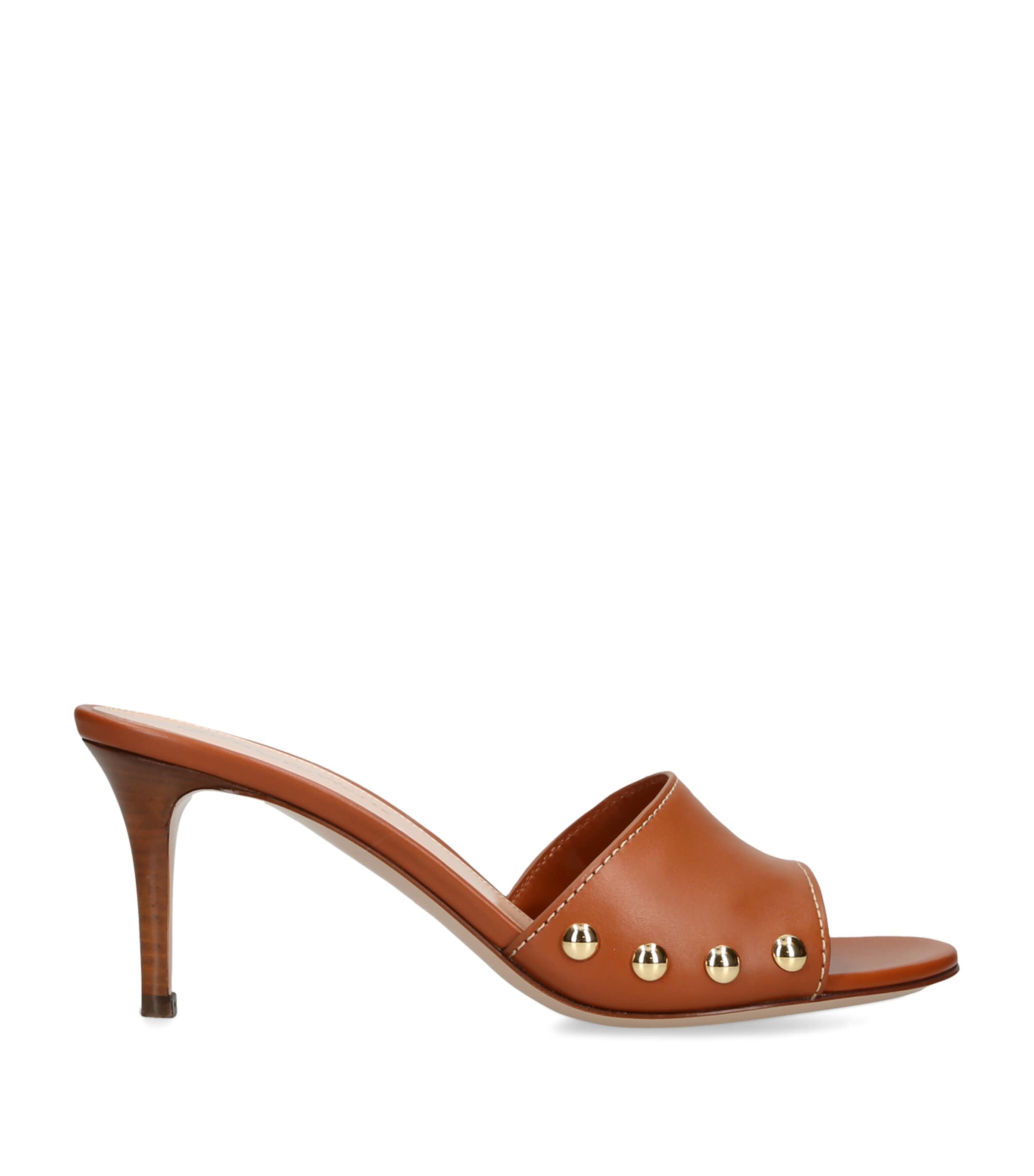 Gianvito Rossi Leather Avelin Mules 70 Camel Image 1