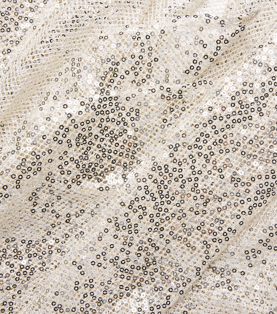 Semi-Sheer Sza Sza Disco Mini Dress CHAMPAGNE Image 5