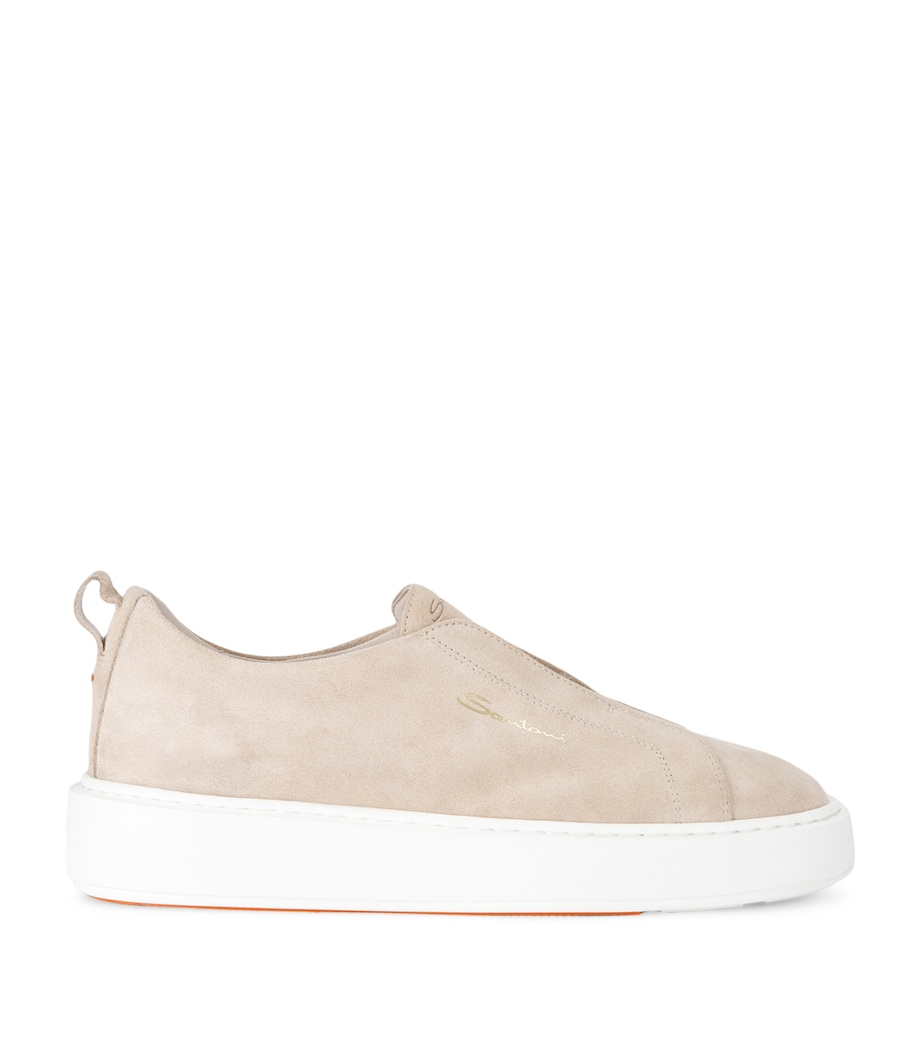 Suede Victory Slip-On Sneakers BEIGE Image 1
