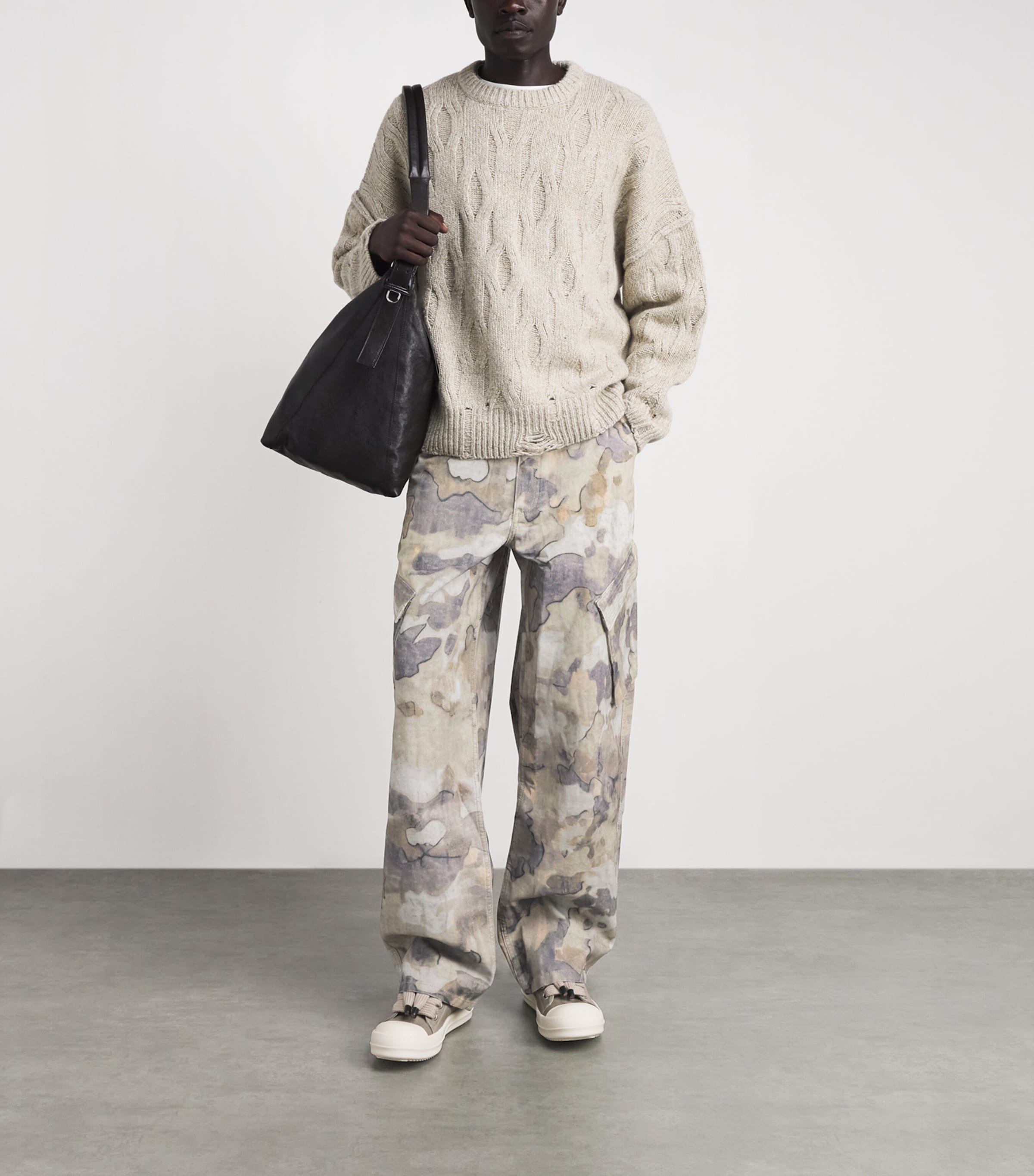 Represent Mens Camouflage Cargo Trousers Riot Camo Image 2