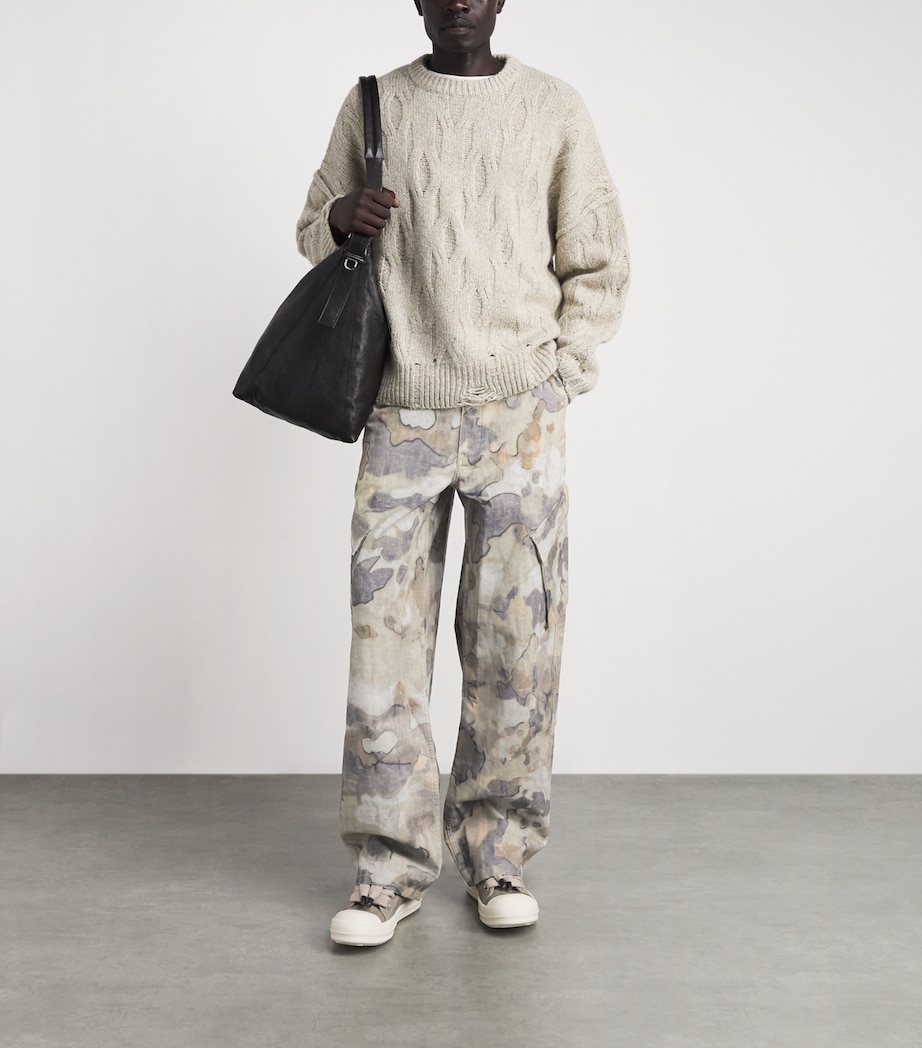 Represent Mens Camouflage Cargo Trousers Riot Camo Image 2