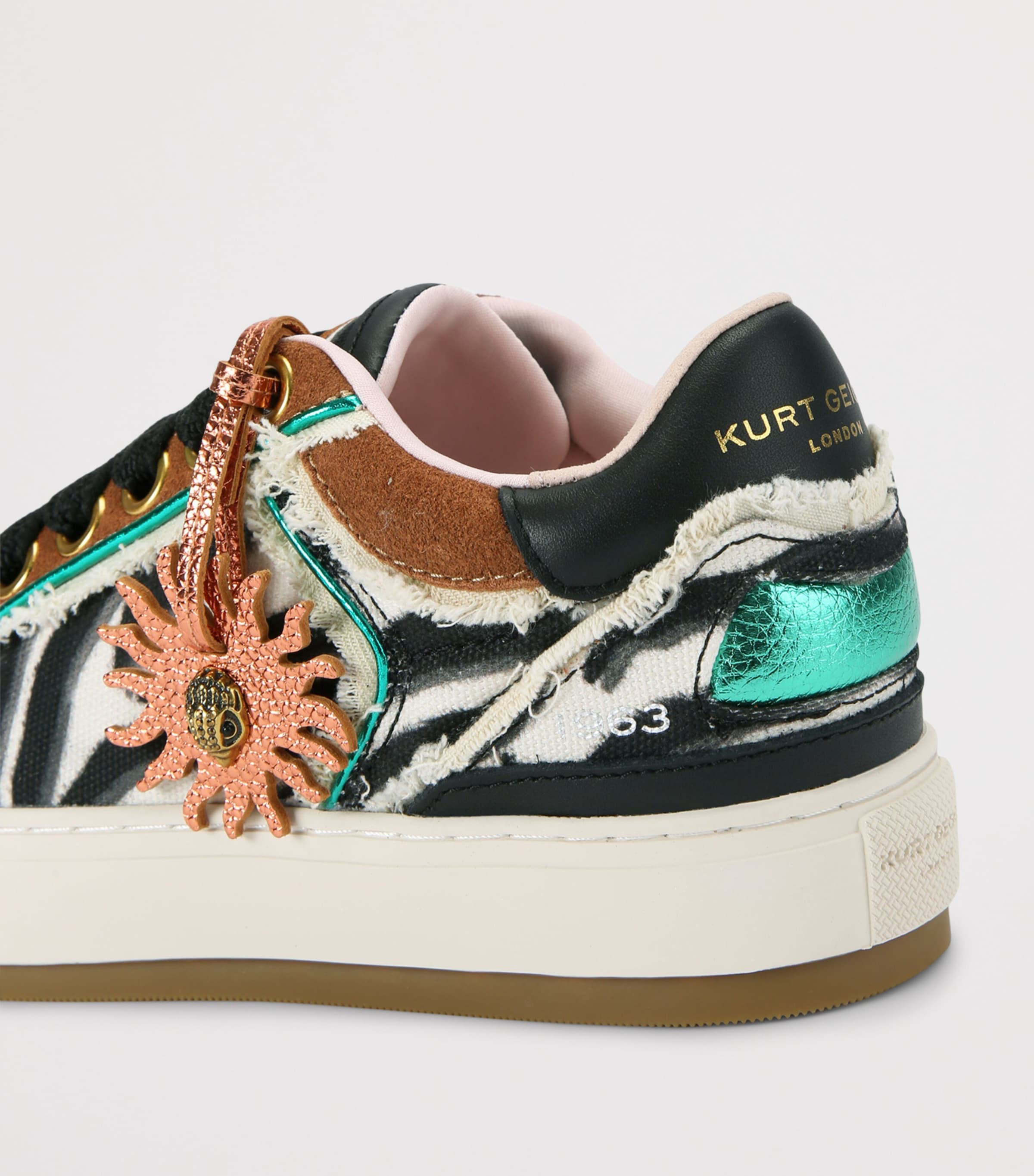 Kurt Geiger London Southbank Tag Sneakers Tan Comb Image 3