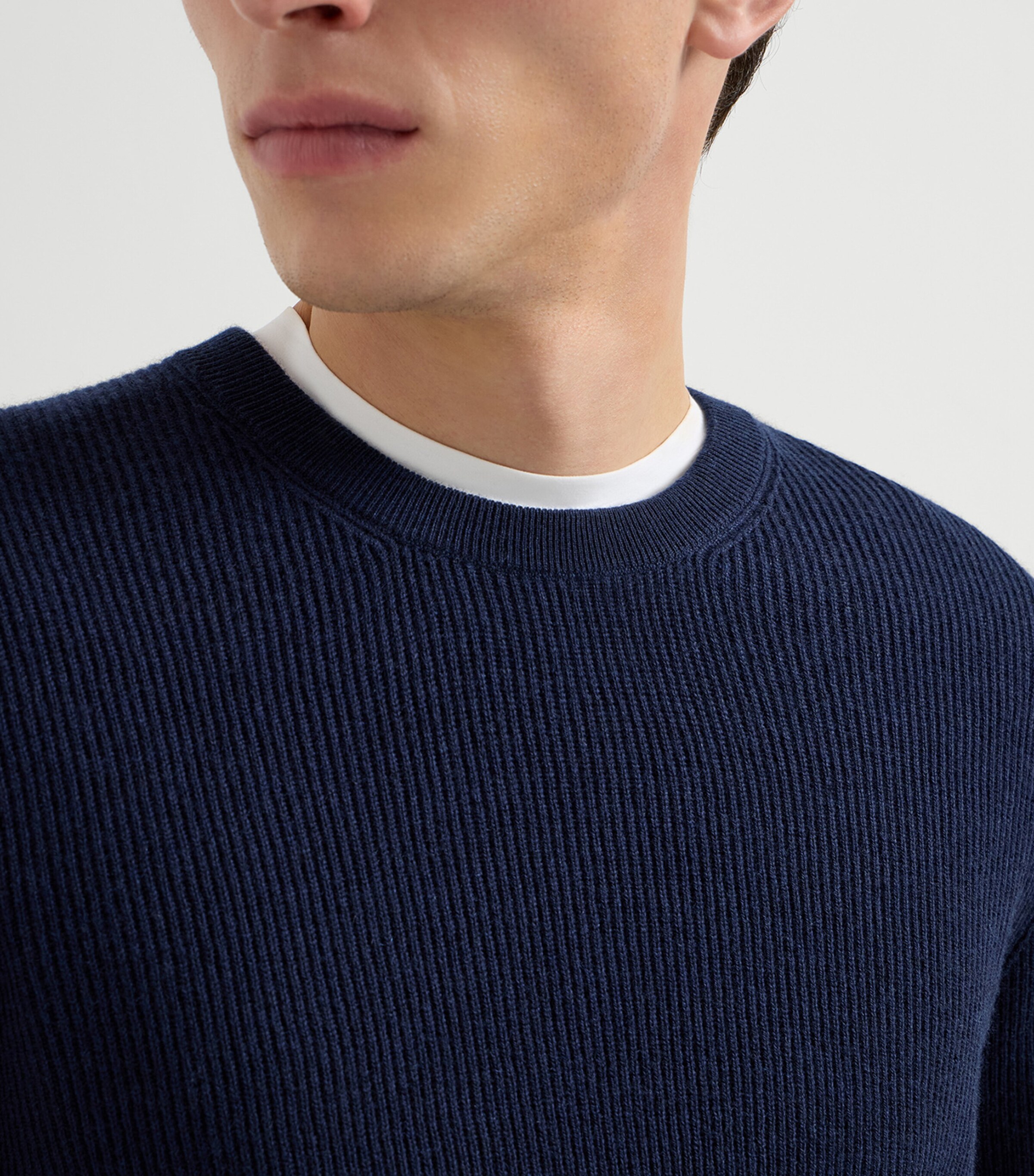 Brunello Cucinelli Mens Cashmere Ribbed Sweater Image 6