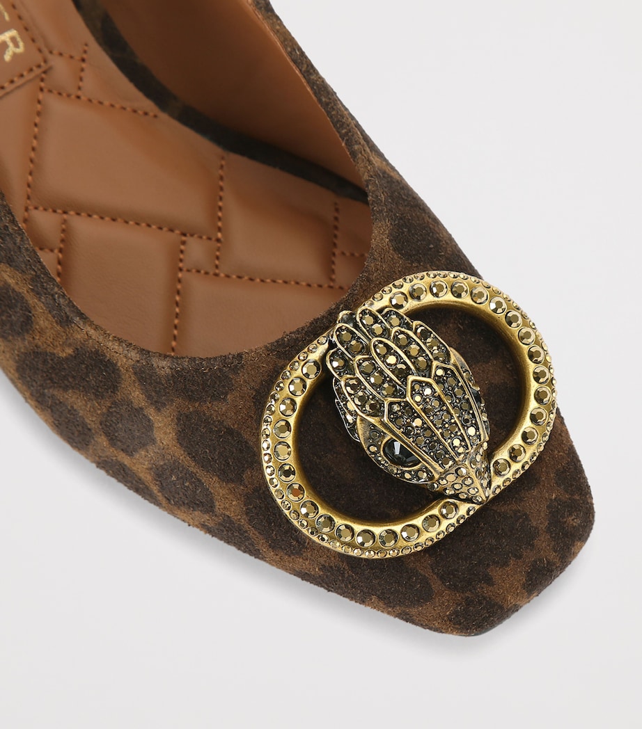 Kurt Geiger London Suede Chelsea Slingback Pumps Dk.brn Com Image 3