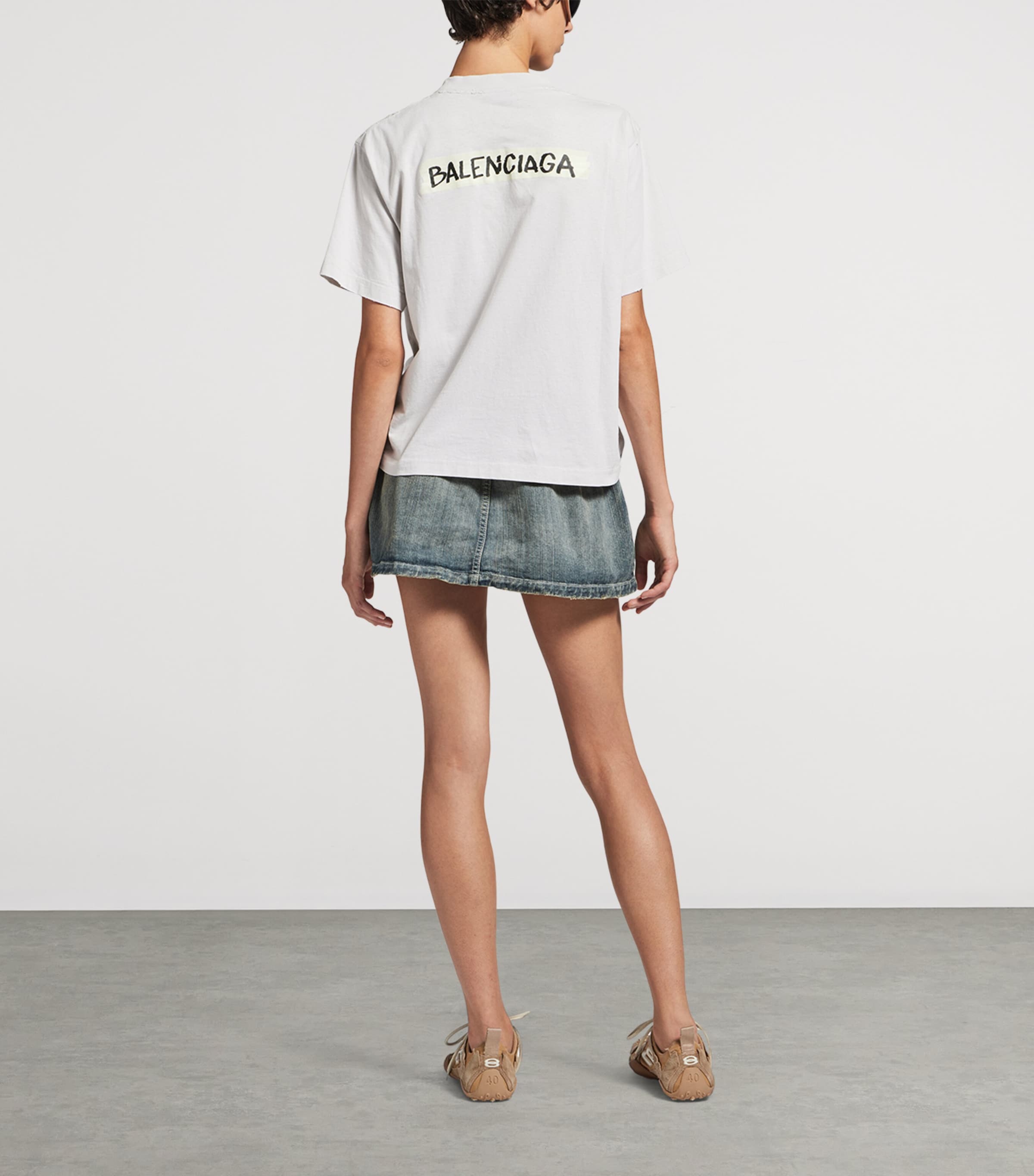 Balenciaga Womens Cotton Masking Tape T-Shirt Image 3