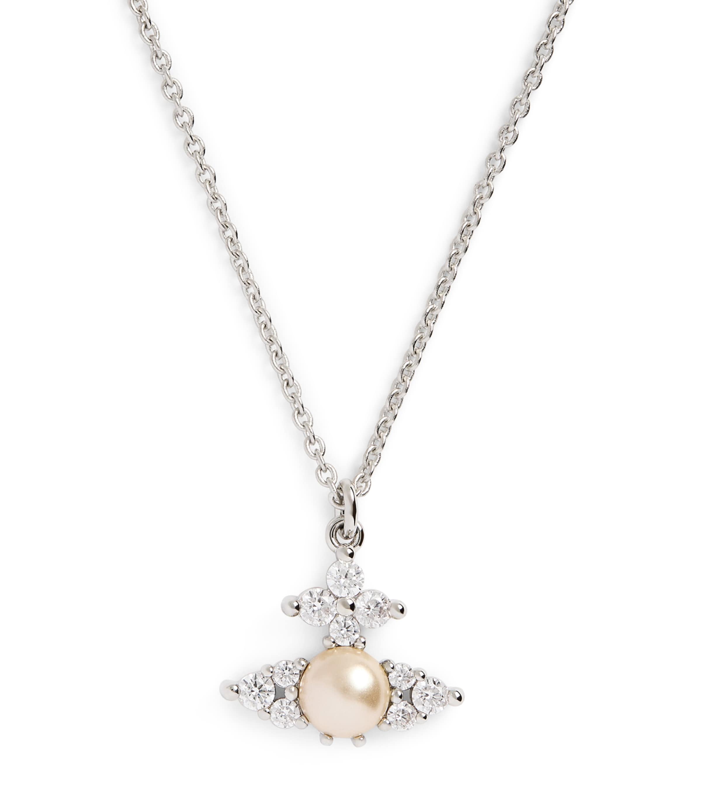 Vivienne Westwood Fedora Pendant Necklace In Silver