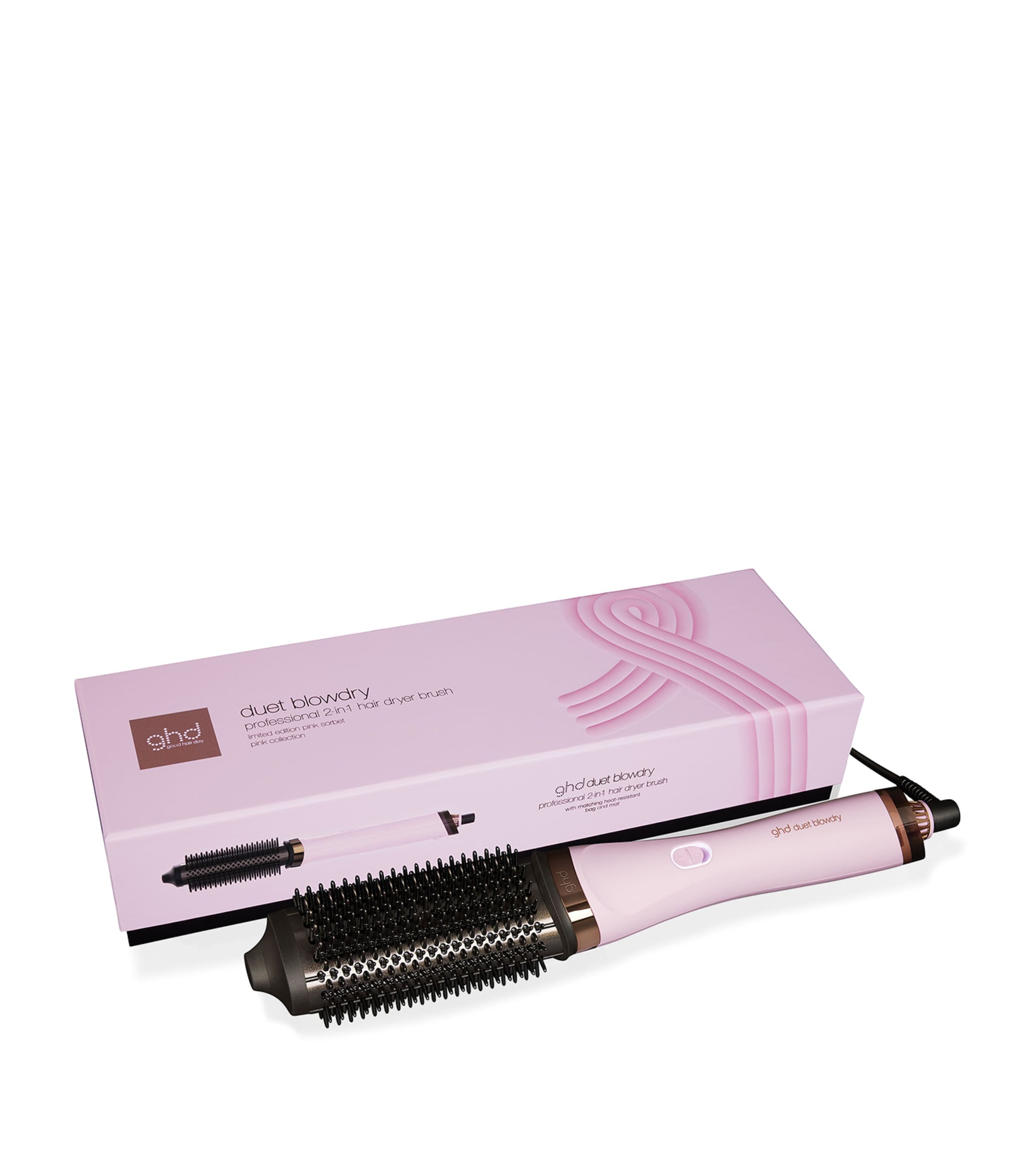 Ghd Duet Blowdry Hair Dryer Brush In Pink
