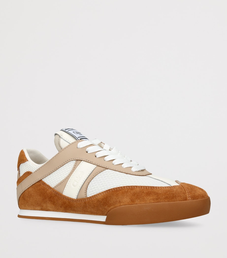 Chloé Leather Kick Sneakers Brown/oth Image 5