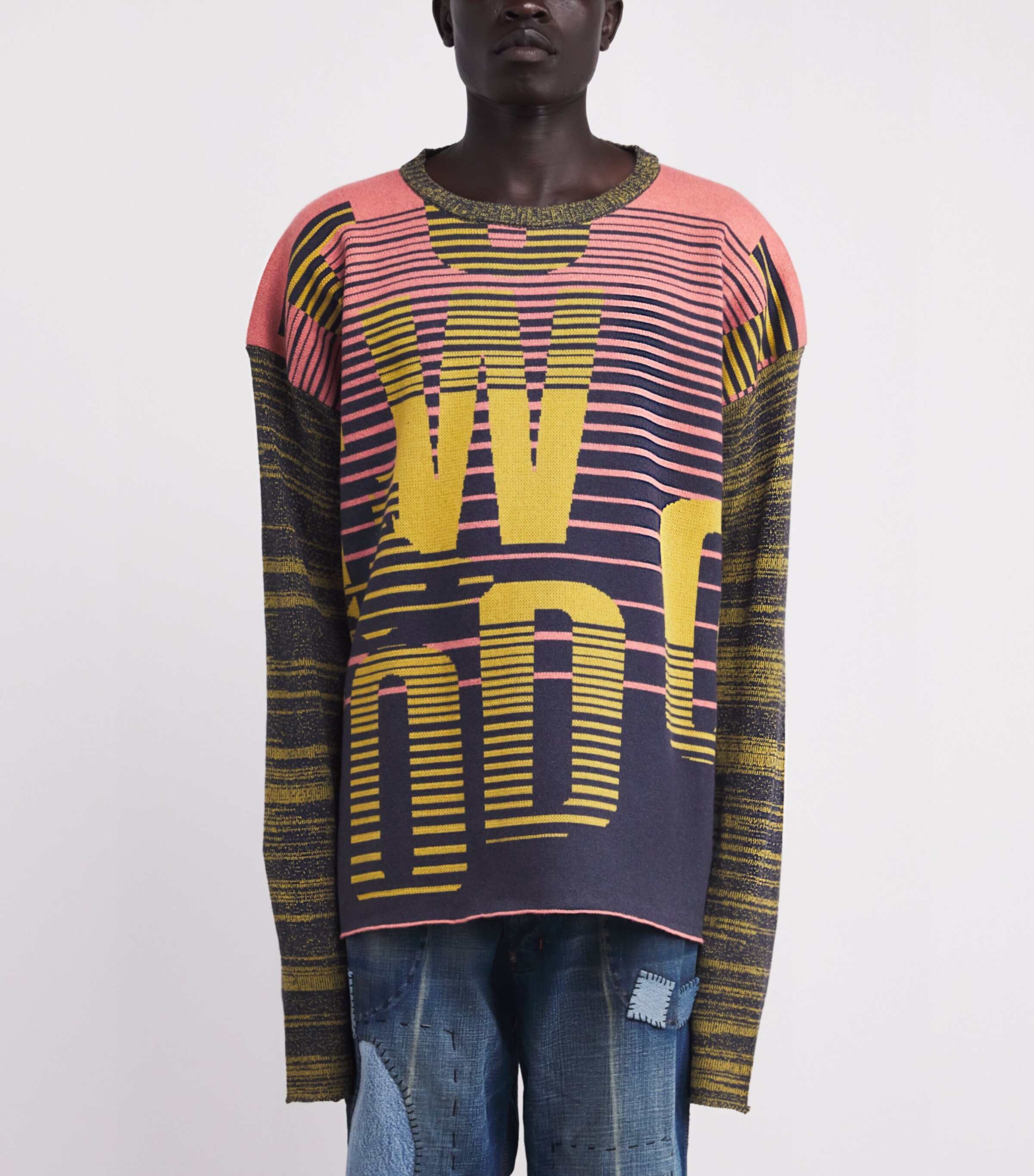 Knitted Logo Sweatshirt O102 MULTI Image 3