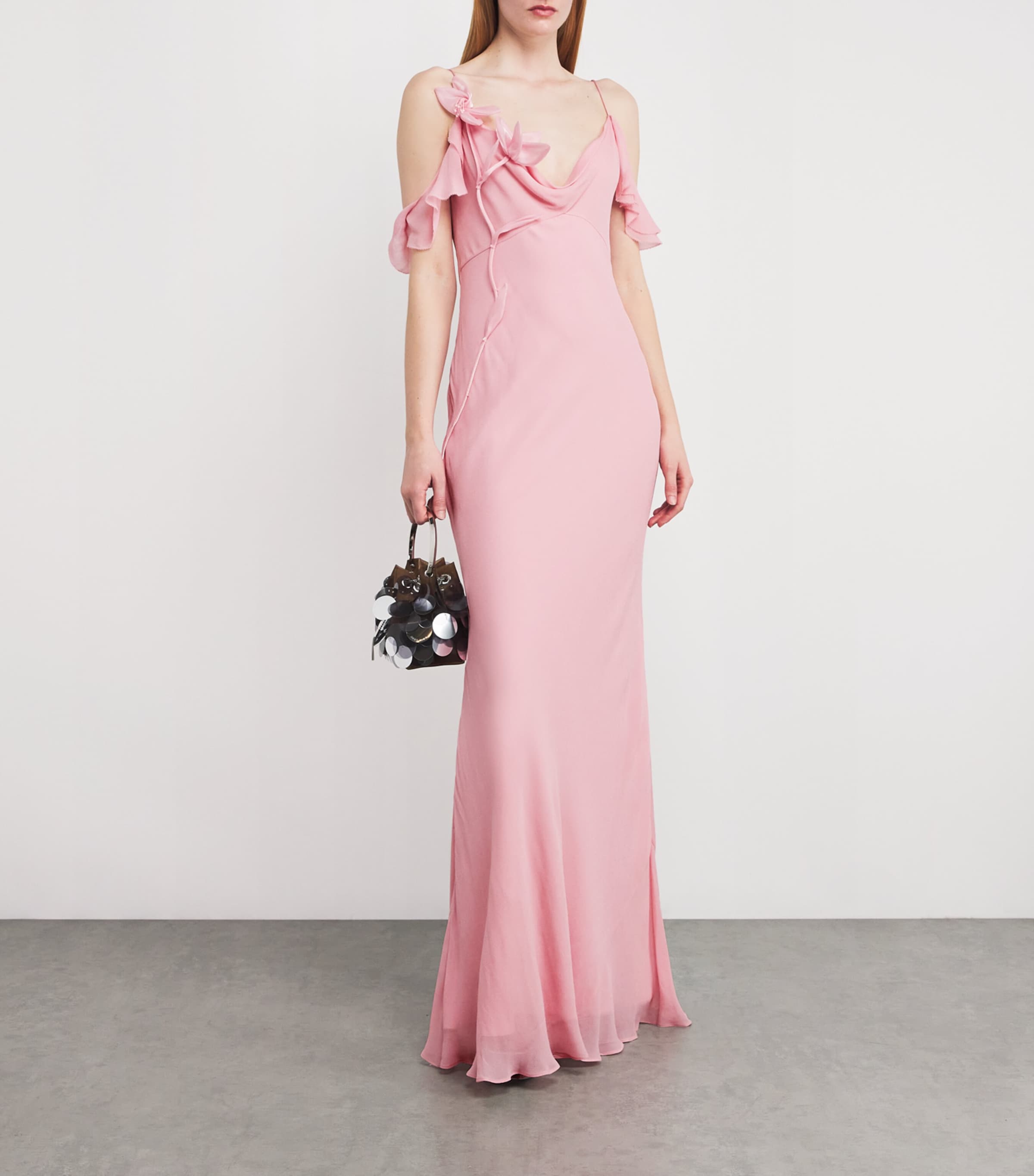 Self-Portrait Flower Georgette Maxi Dress | Harrods AU